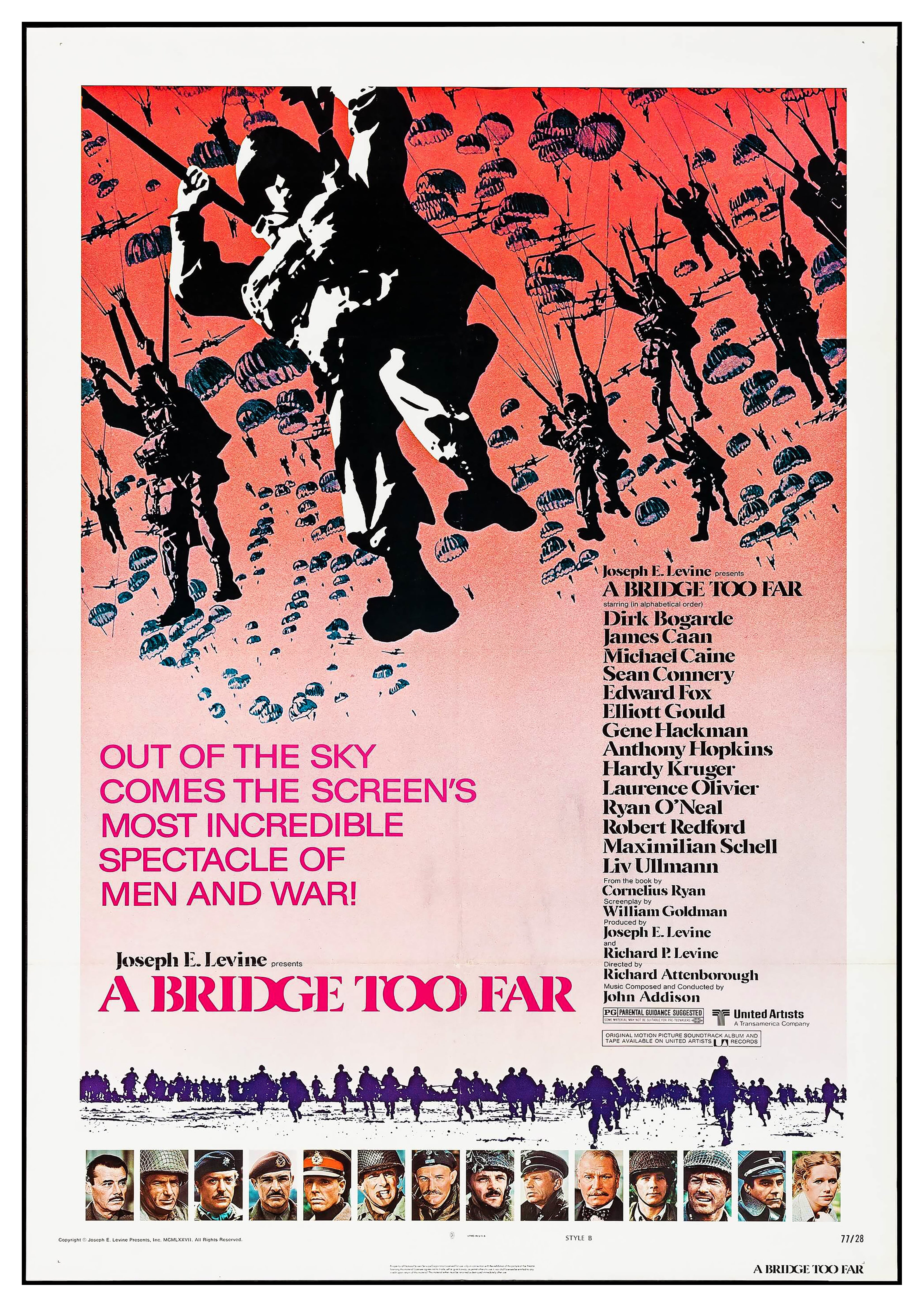 Reproduction Vintage "A Bridge Too Far" Classic Movie Poster