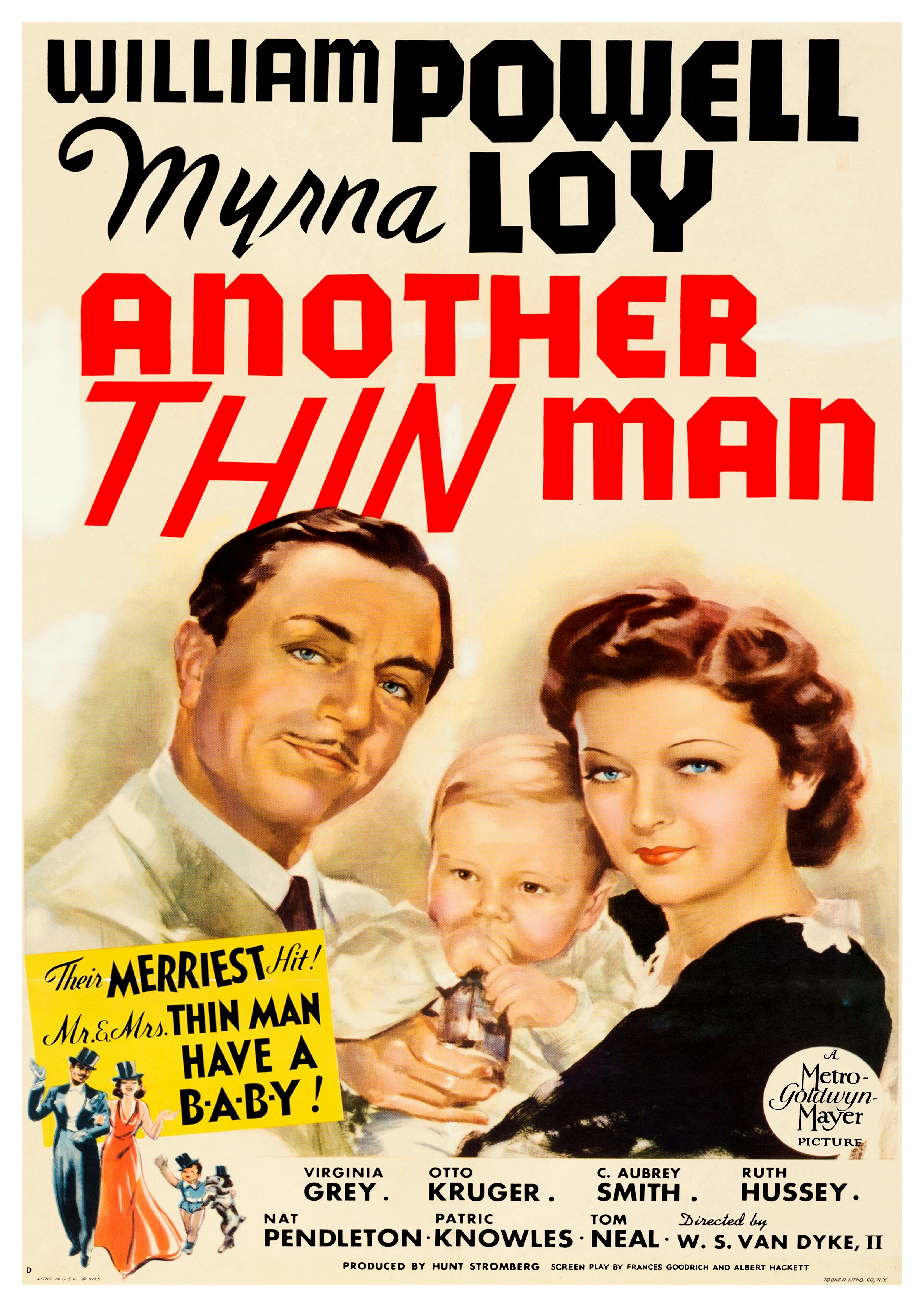 Reproduction Alternate "Another Thin Man" Movie Poster, Home Wall Art Size: A2