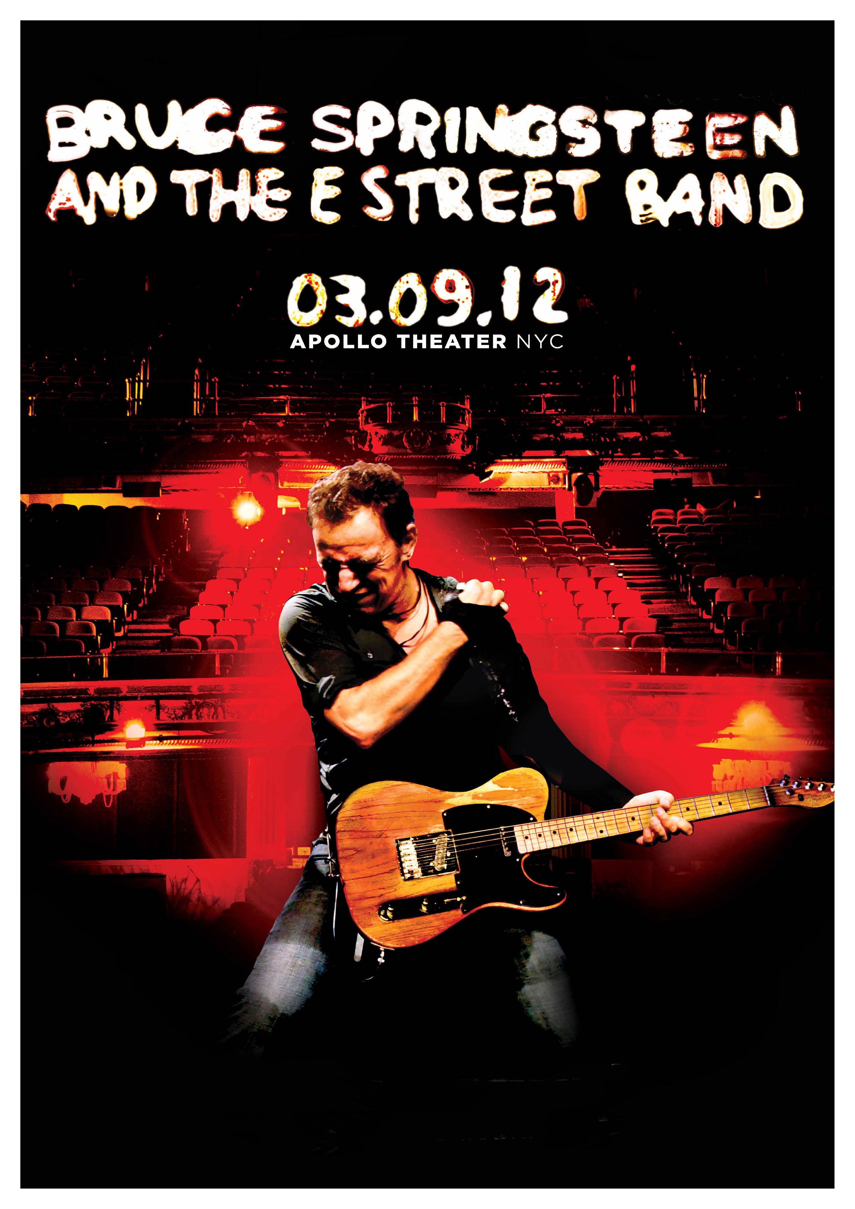 Reproduction Vintage Bruce Springsteen "Apollo Theatre" Music Poster