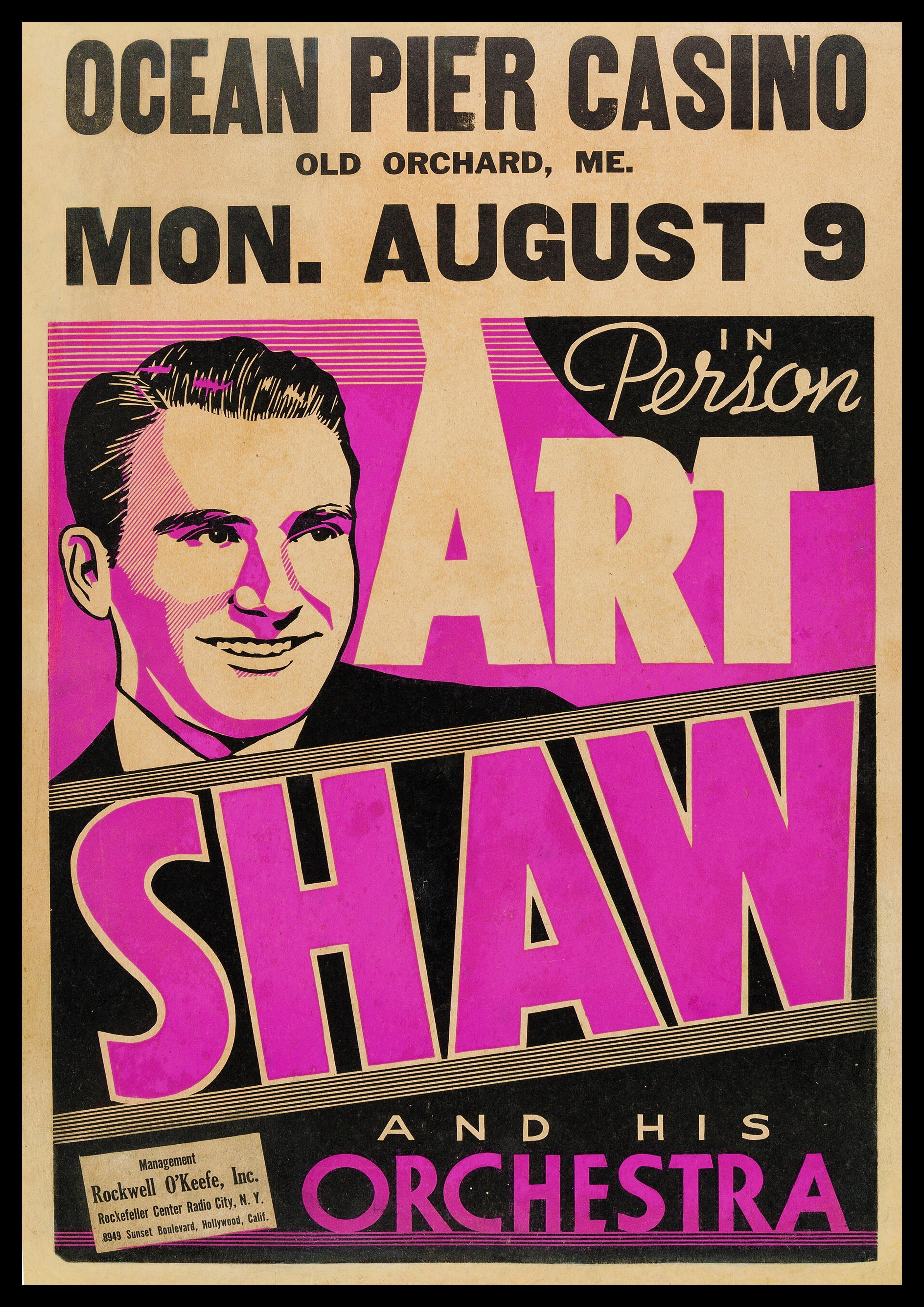 Reproduction Vintage "Art Shaw - 1937" Jazz Music Poster