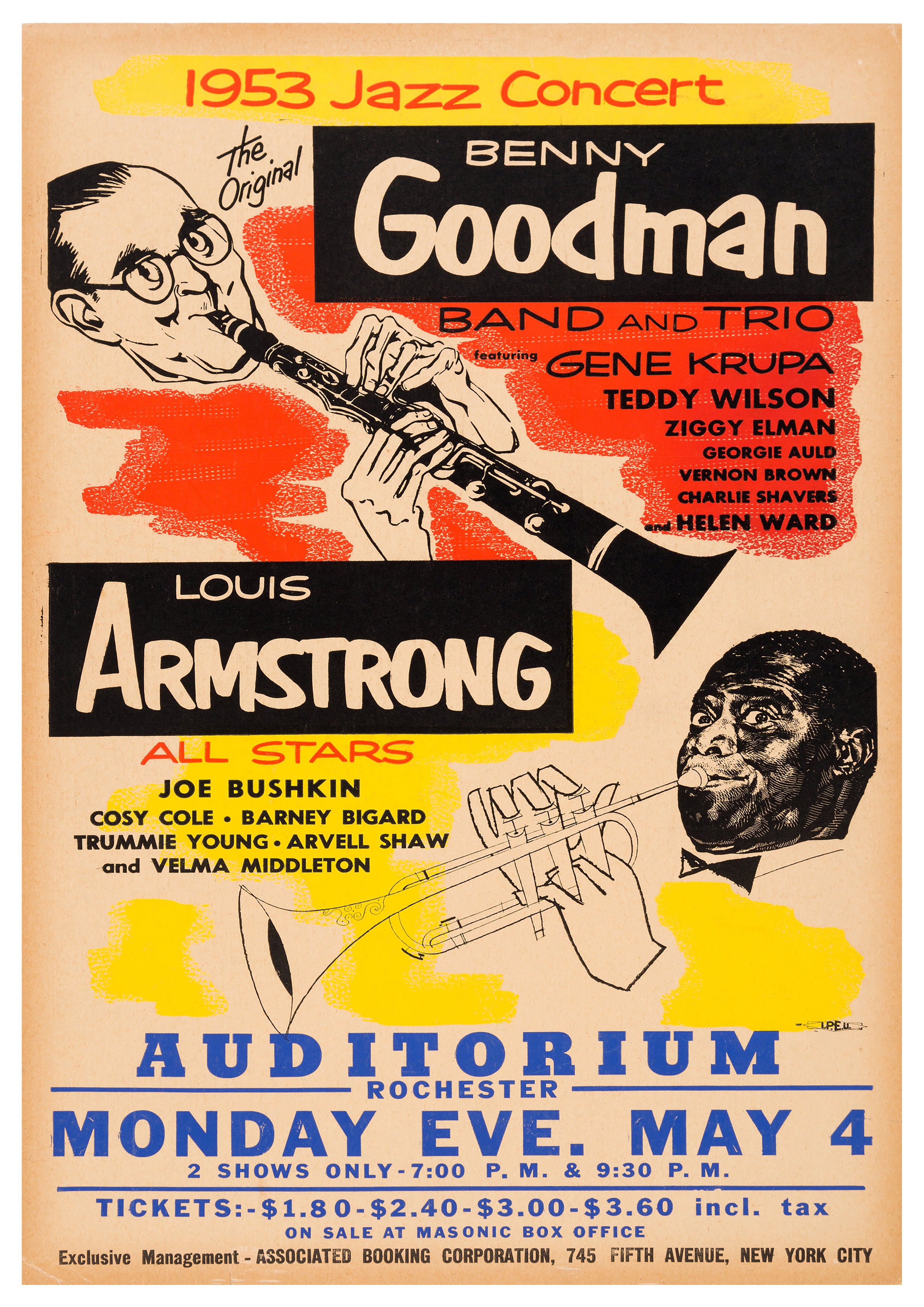 Reproduction Vintage "Benny Goodman - 1953" Jazz Music Poster