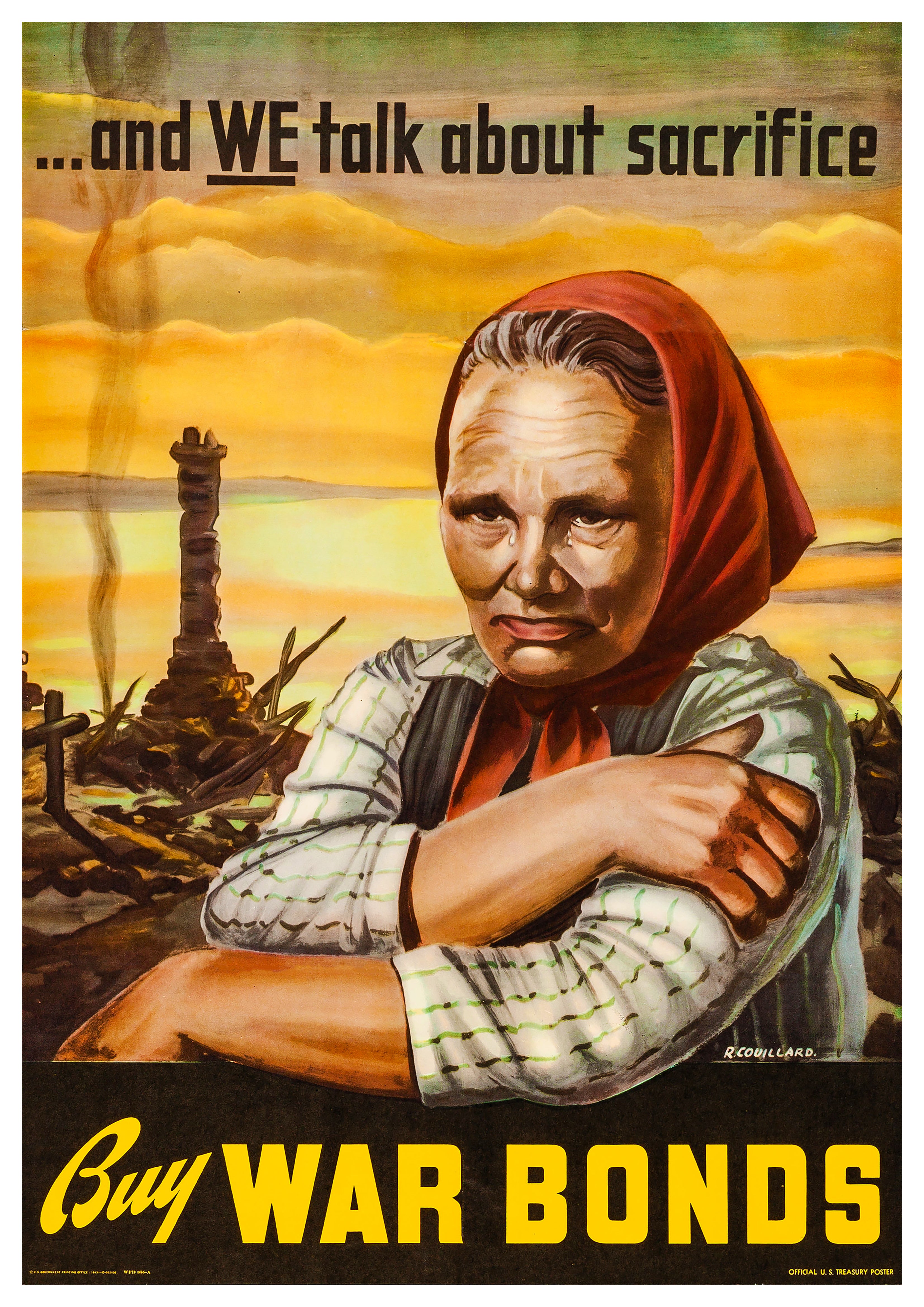 Reproduction Vintage "Buy War Bonds" World War 2 Poster, Size A2