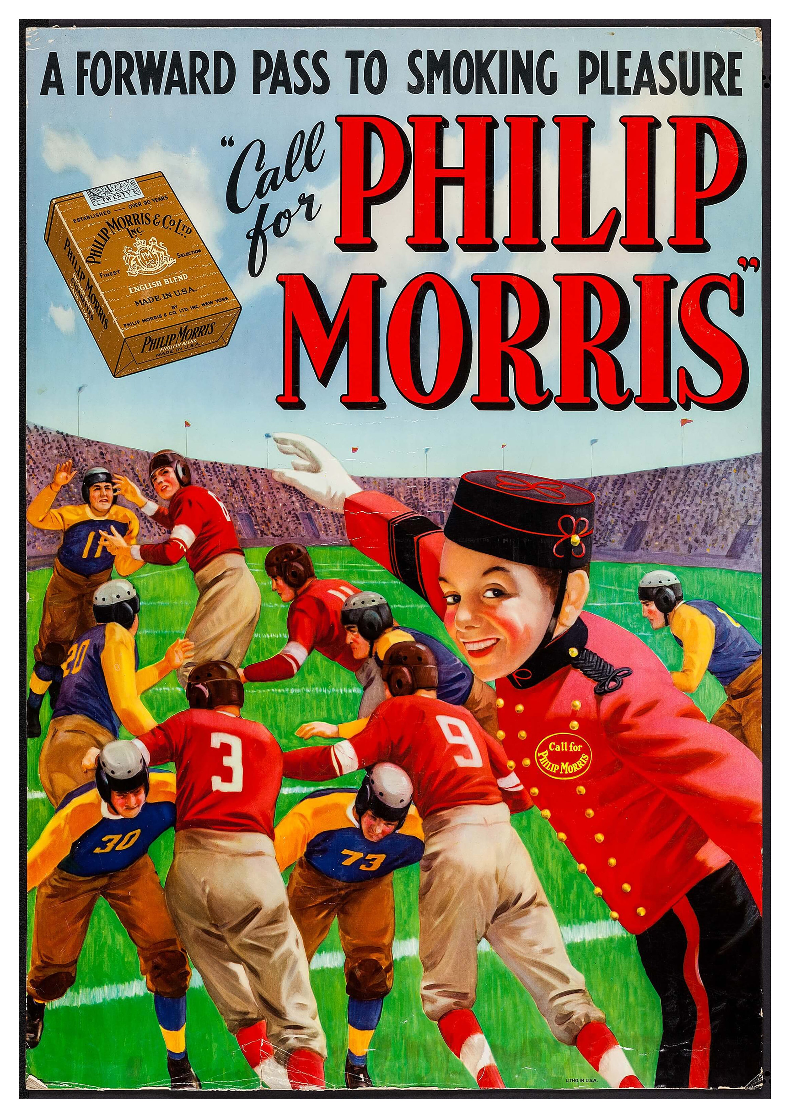 Reproduction Vintage "Call For Philip Morris" Cigarette Poster, Home Wall Art, Size: A2