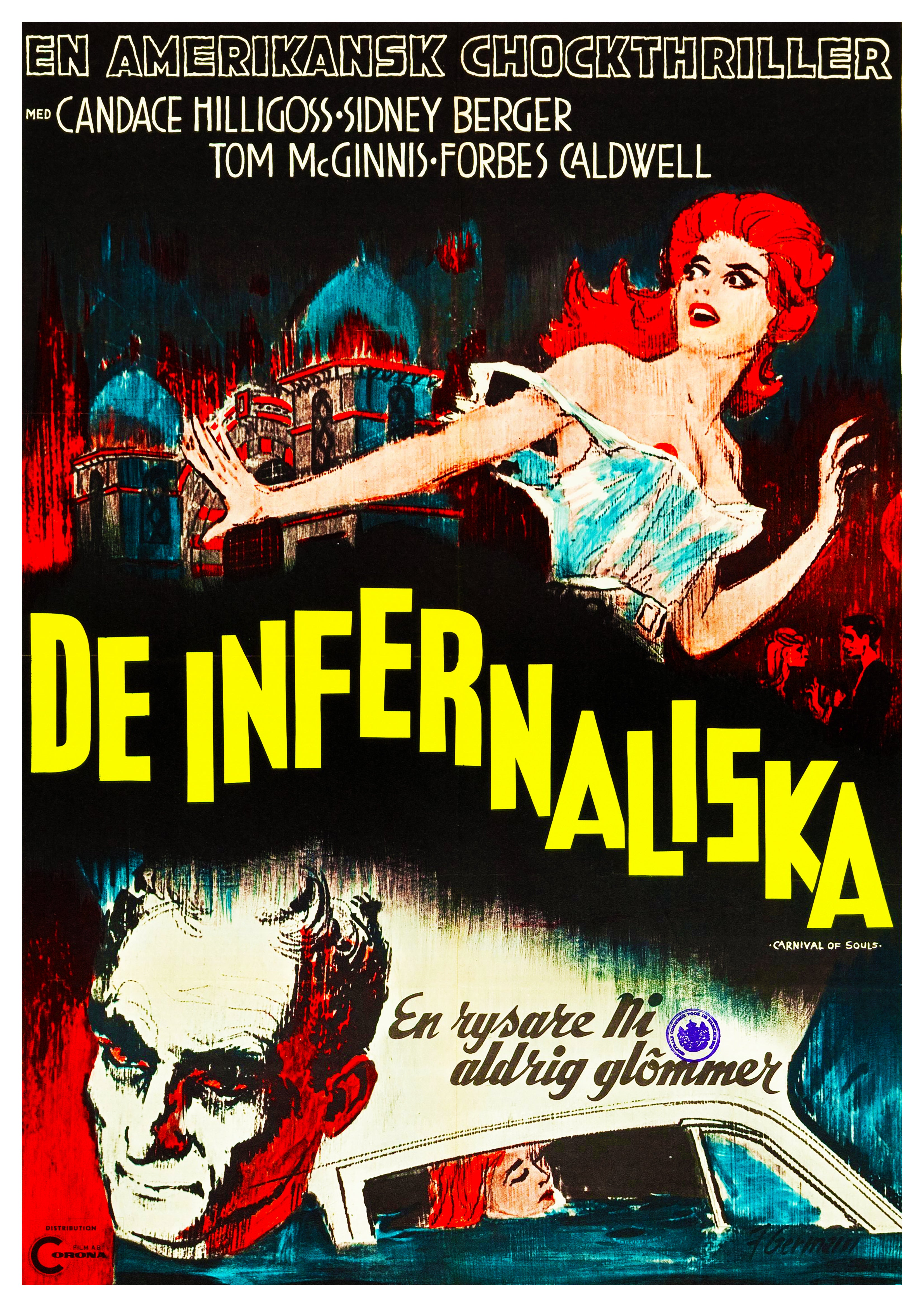 Reproduction Vintage "Carnival Of Souls" **Swedish** Movie Poster