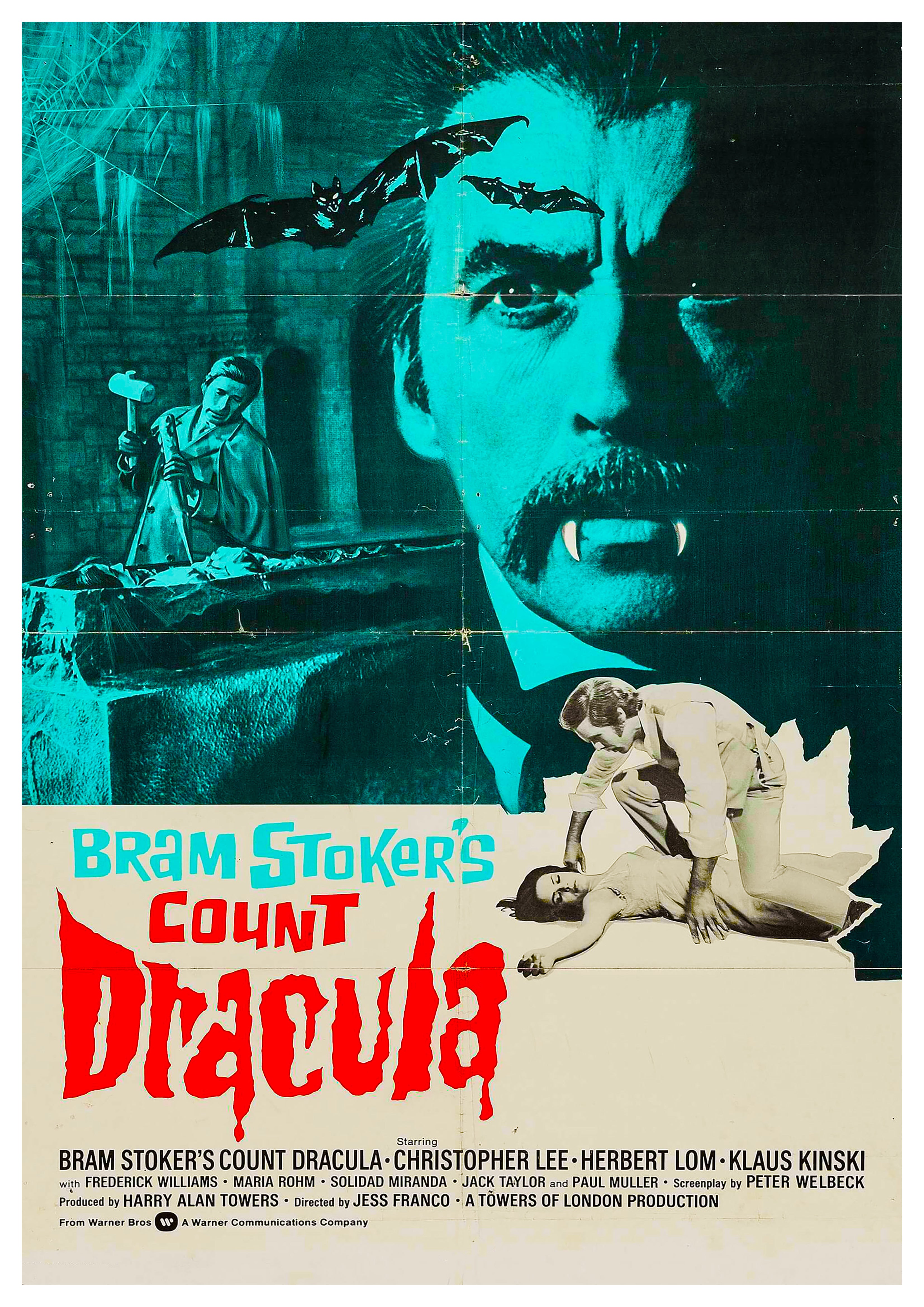 Reproduction Vintage "Count Dracula" Horror Movie Poster, Home Wall Art Size: A2