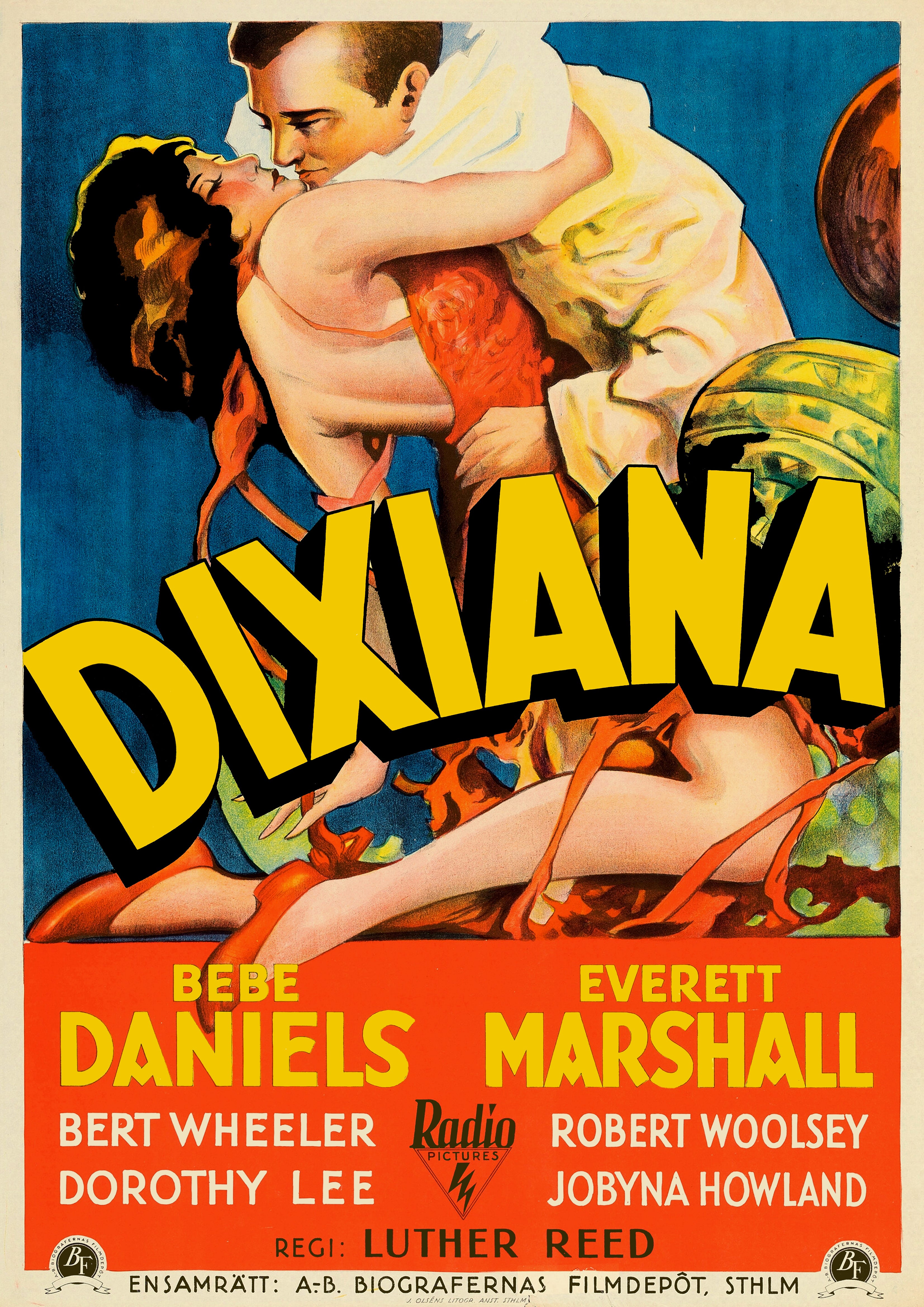 Reproduction Alternate "Dixiana" Movie Poster, Home Wall Art Size: A2