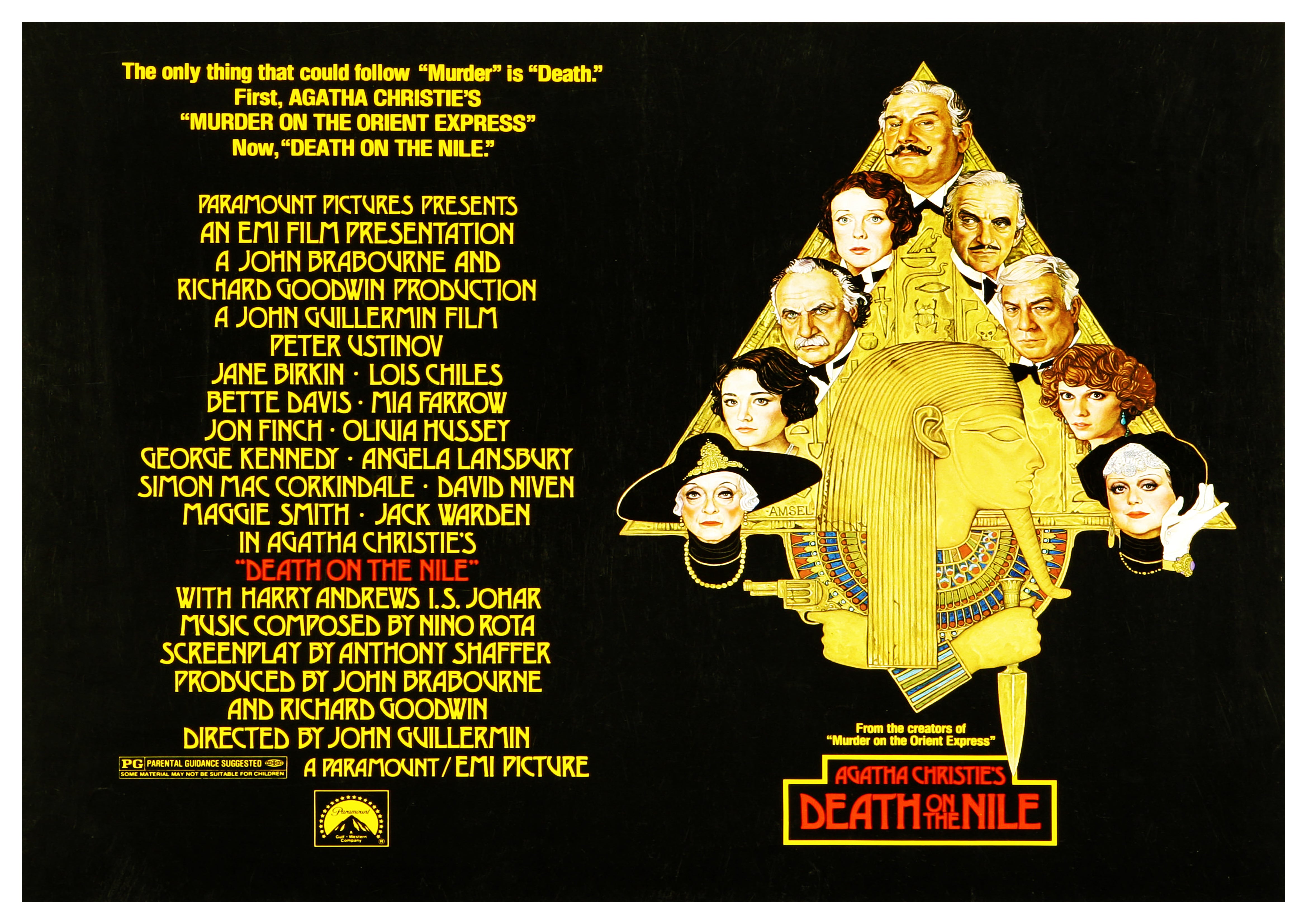 Reproduction "Death On The Nile" Classic Movie Poster