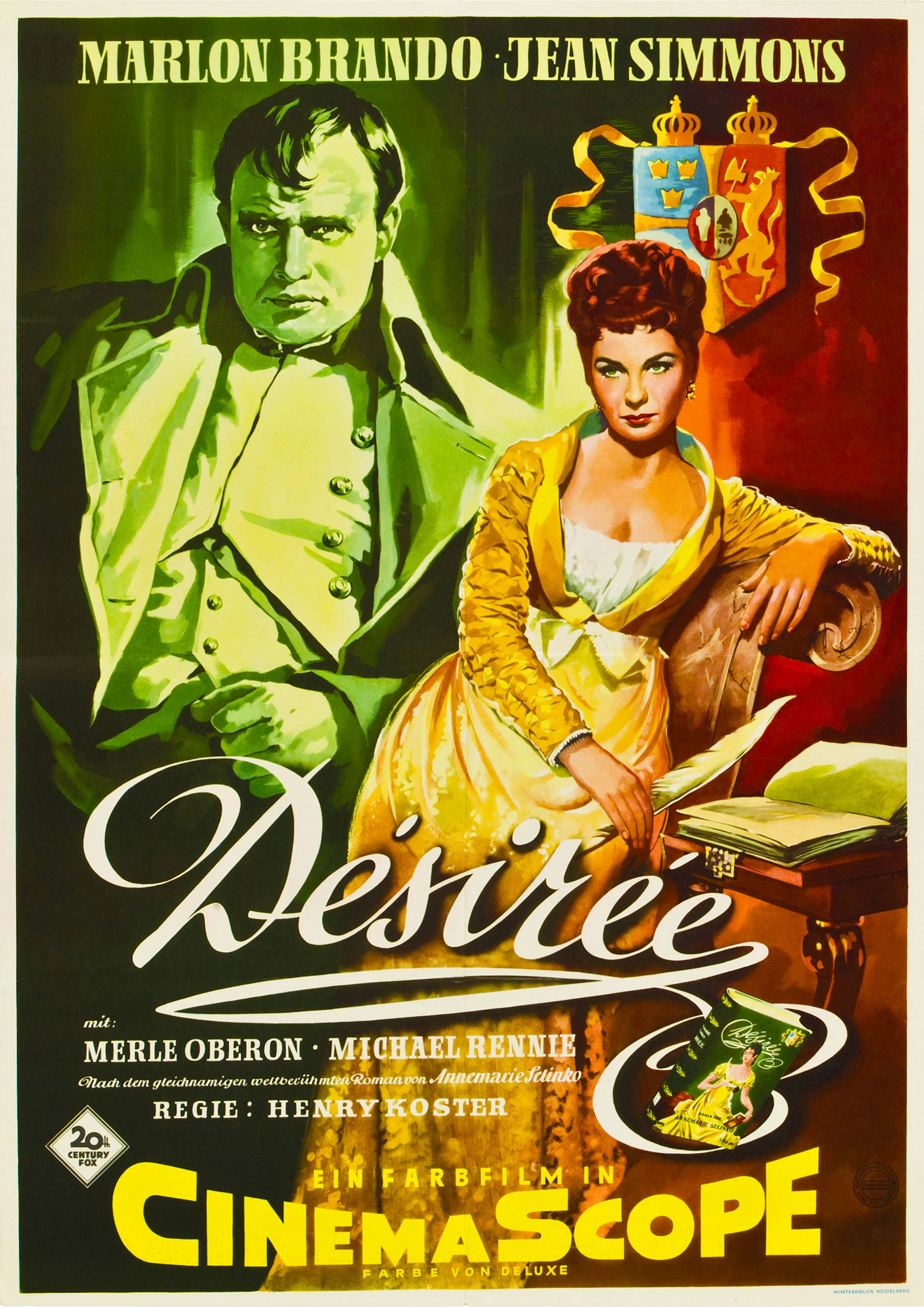 Reproduction Vintage "Desiree - German" Movie Poster, Home Wall Art Size: A2