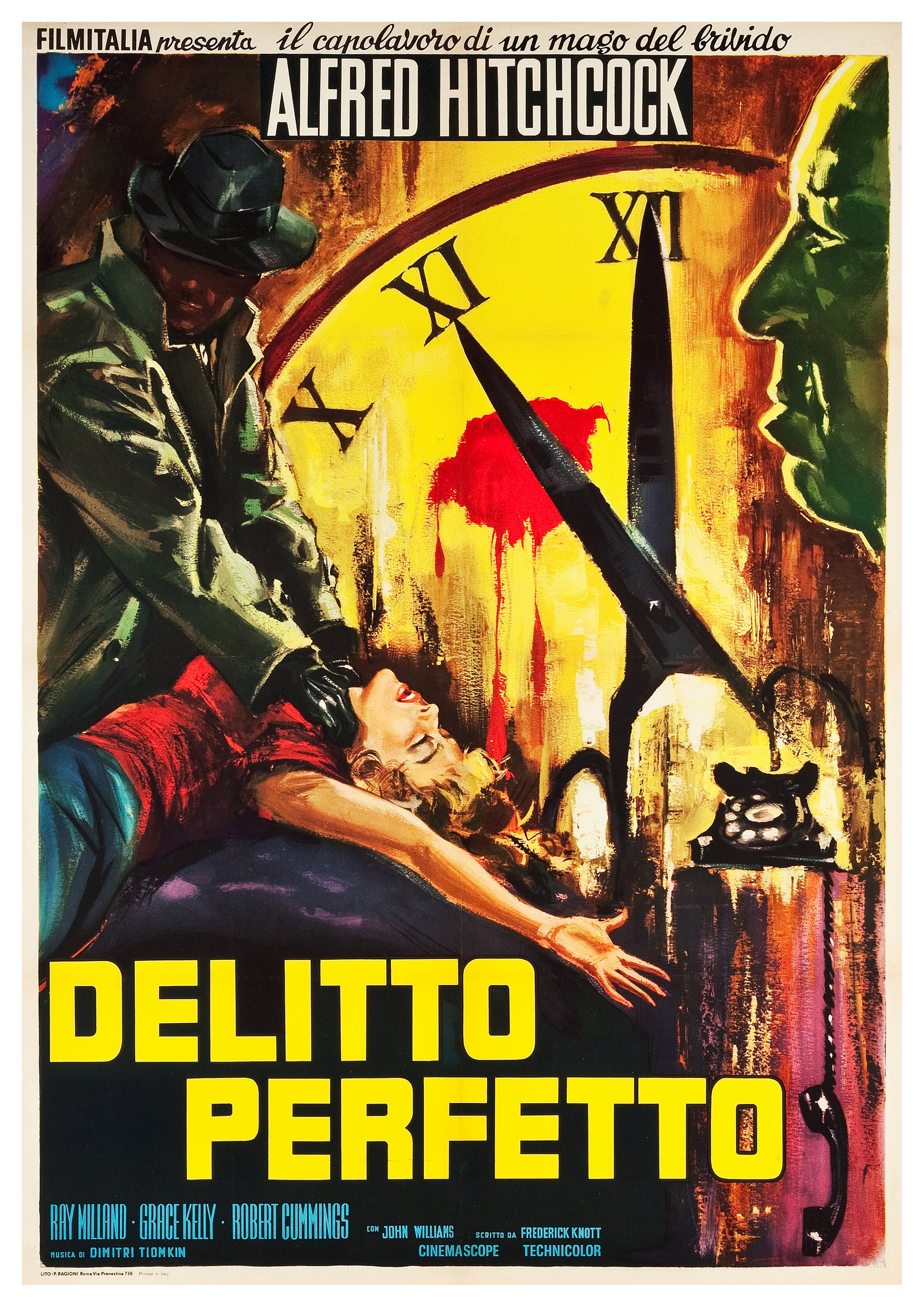 Reproduction Vintage "Dial M For Murder - Italian" Classic Movie Poster