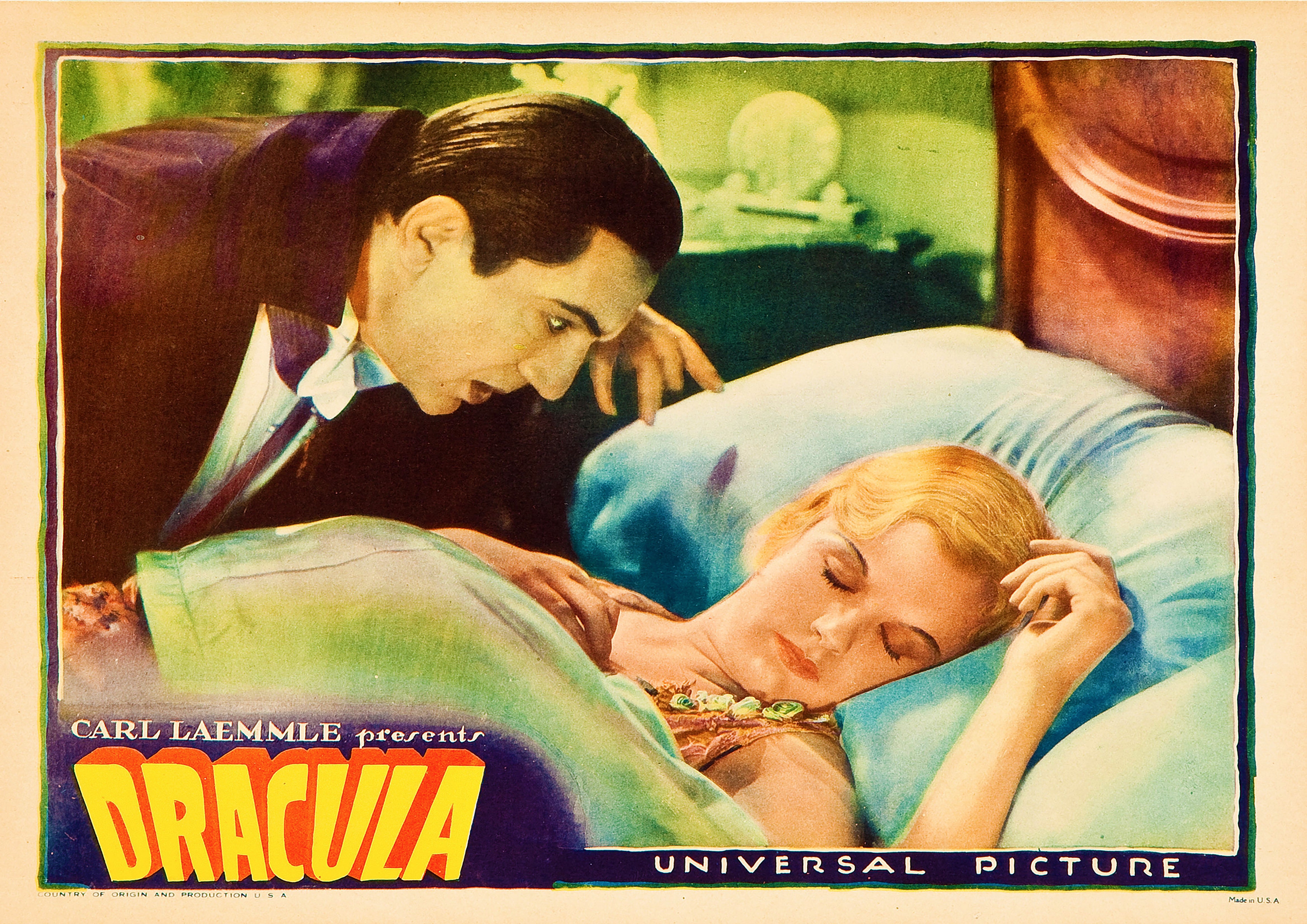 Reproduction Vintage "Dracula 1931" Horror Movie Poster, Home Wall Art Size: A2