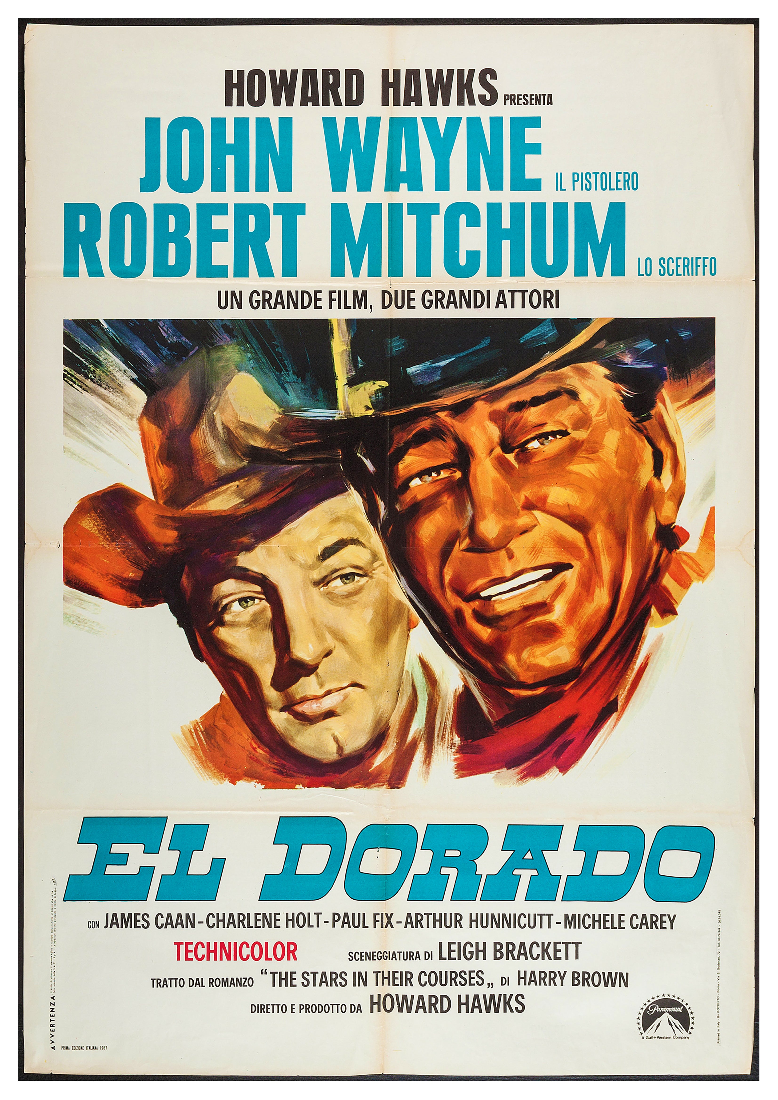 Reproduction Vintage "El Dorado - Italian" Movie Poster, Home Wall Art, Size: A2