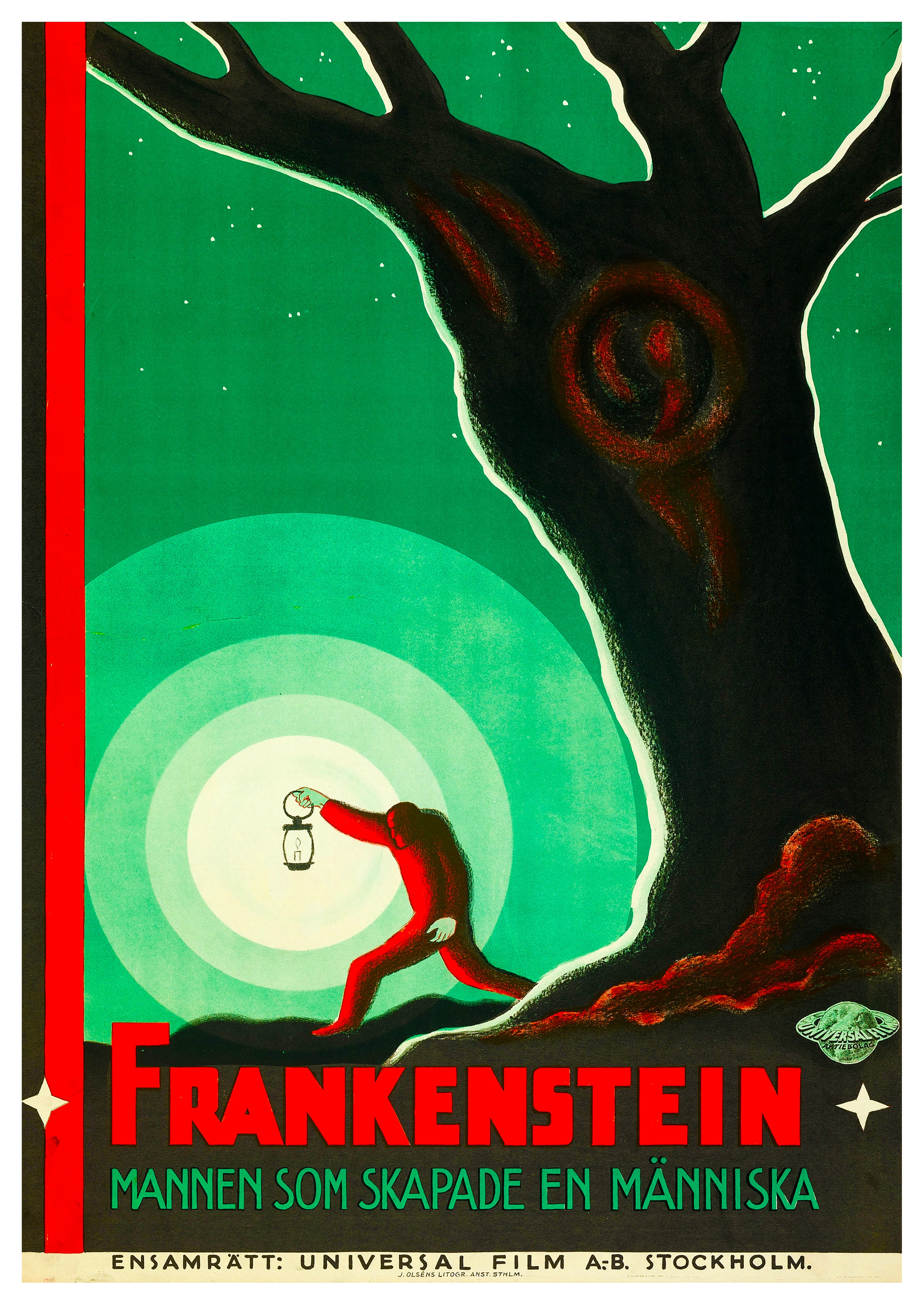 Reproduction Vintage "Frankenstein" **Swedish** Movie Poster