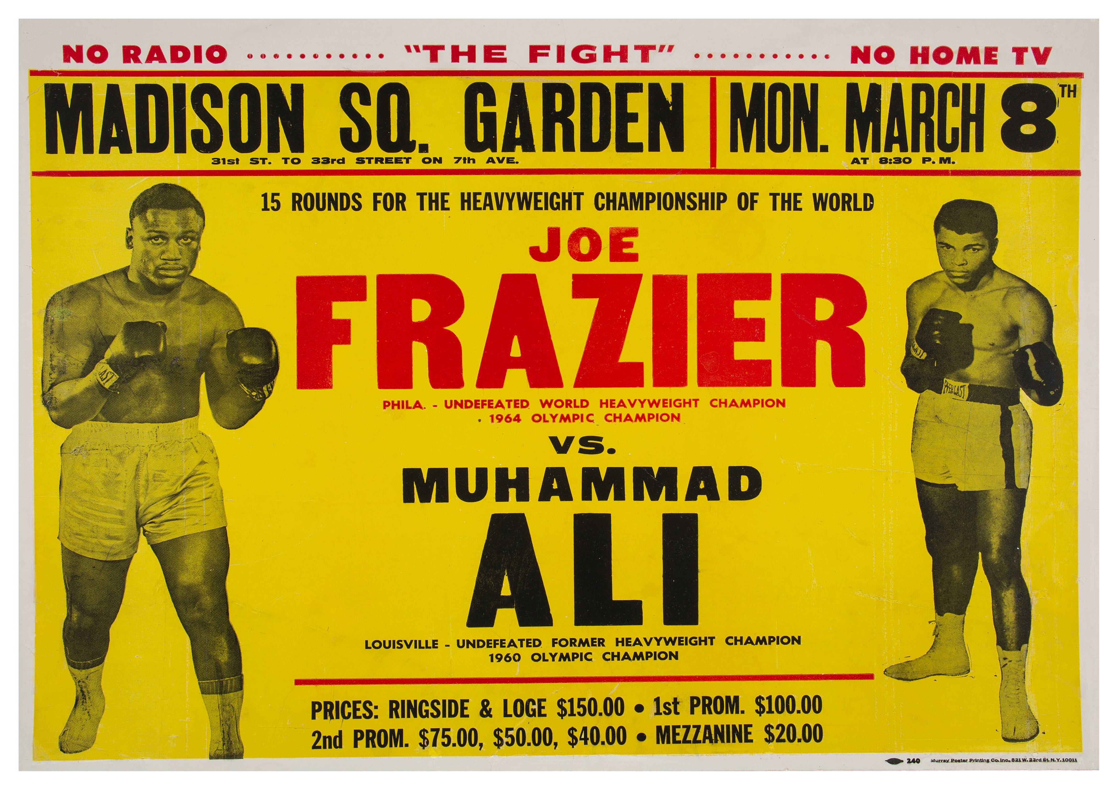 Reproduction Vintage "Frazier vs Ali" Boxing Poster