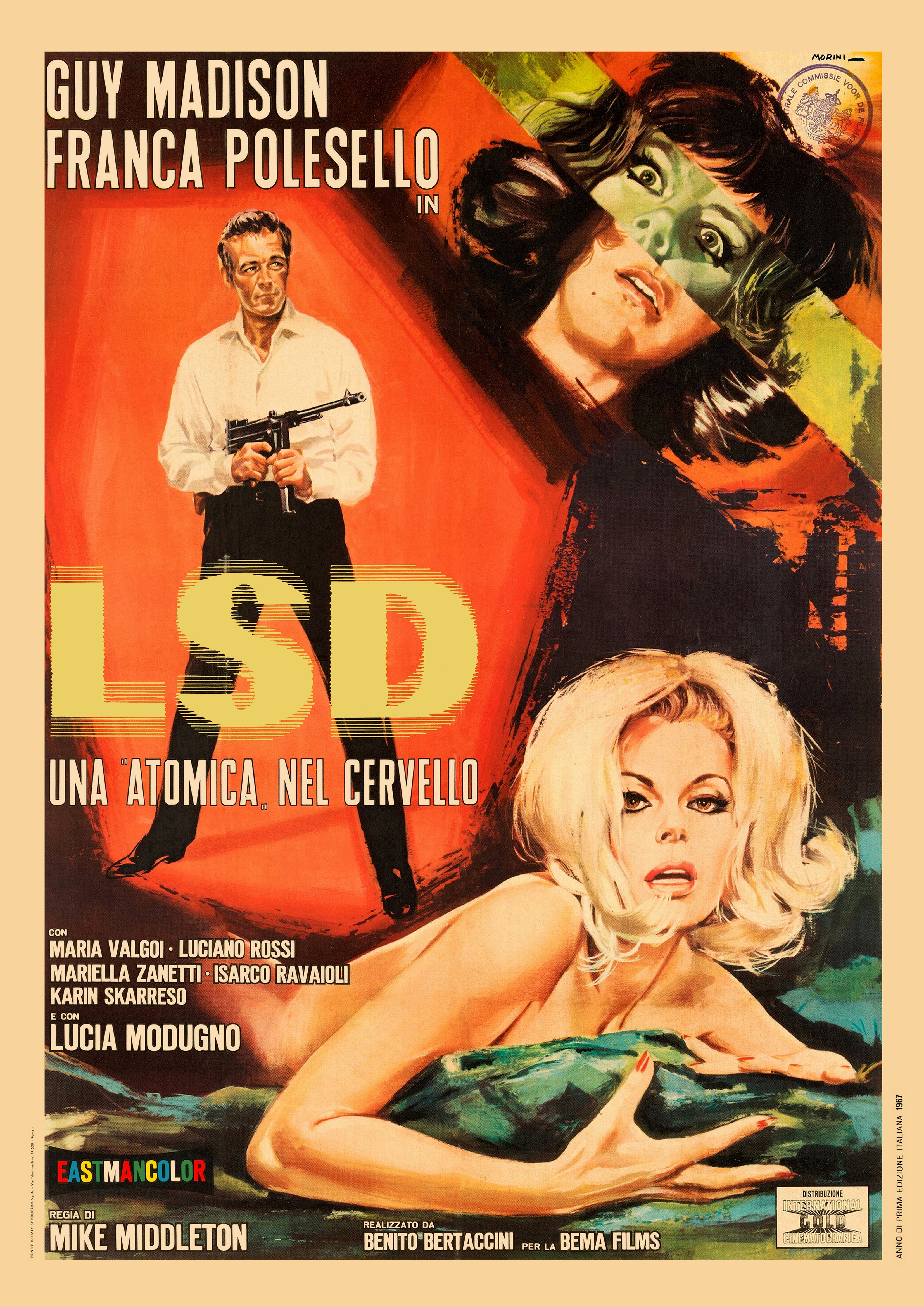 Reproduction Alternate "LSD, Flesh of the Devil" Movie Poster, Home Wall Art Size: A2