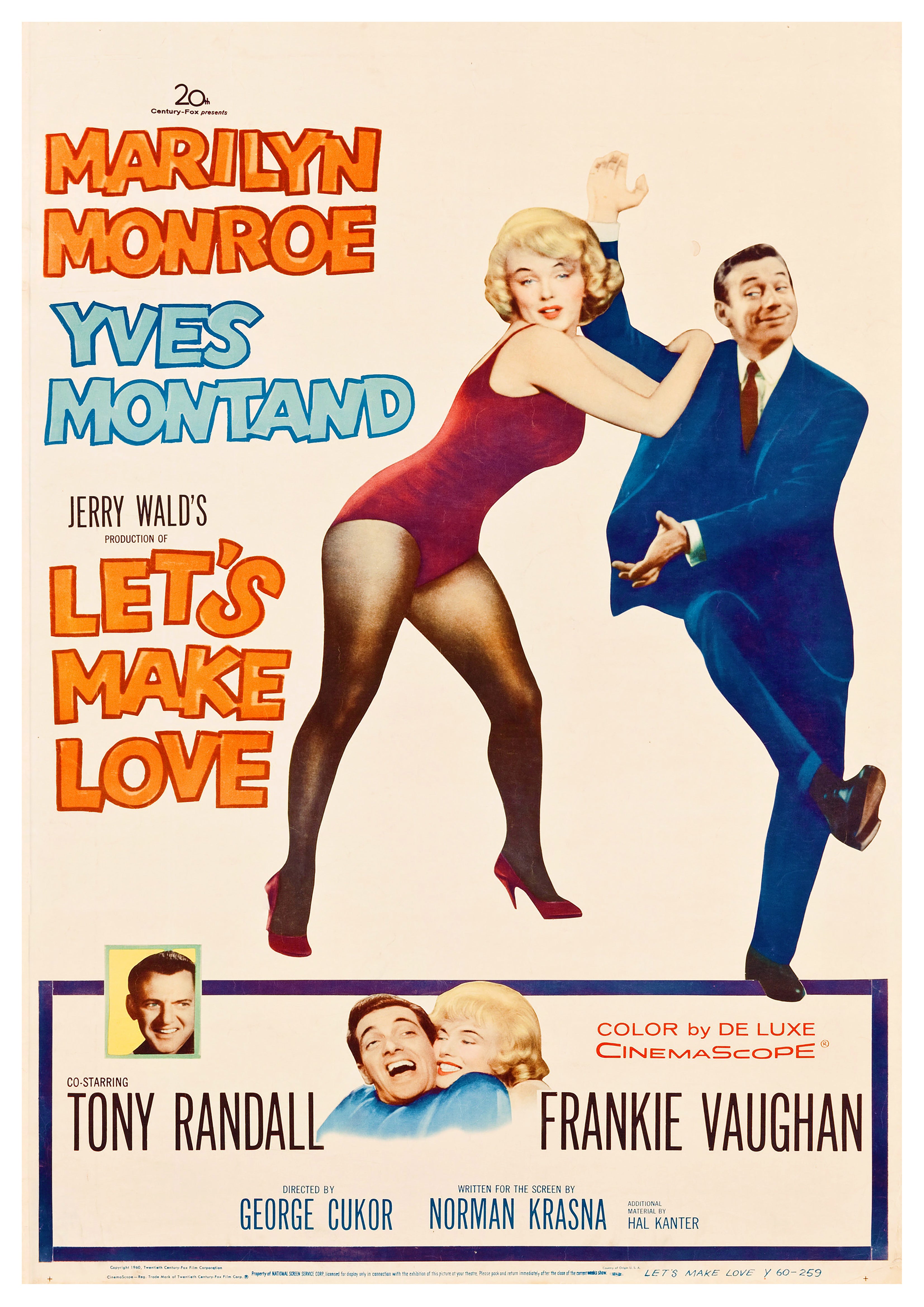 Reproduction Vintage "Let's Make Love" Classic Movie Poster