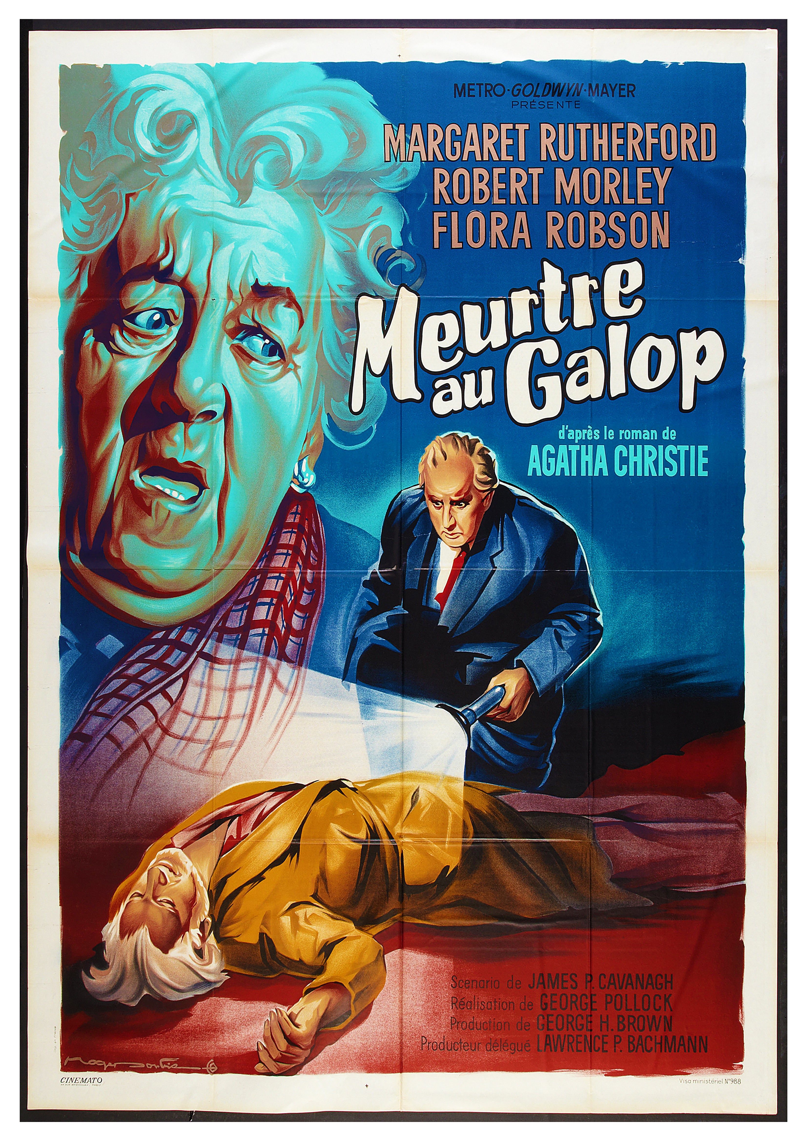 Reproduction "Murder At The Gallop - French" Classic Movie Poster