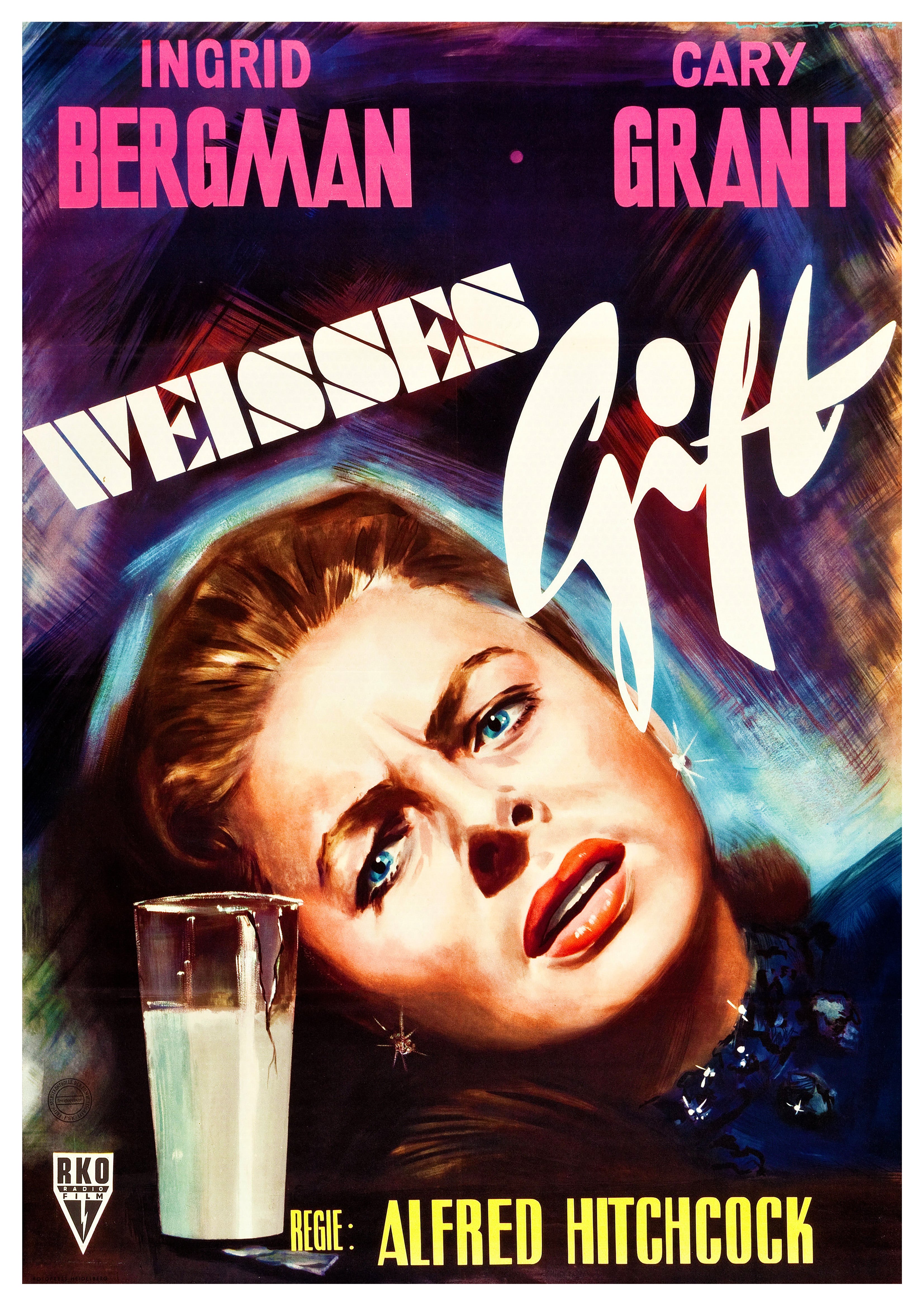 Reproduction Vintage "Notorious - German" Classic Movie Poster