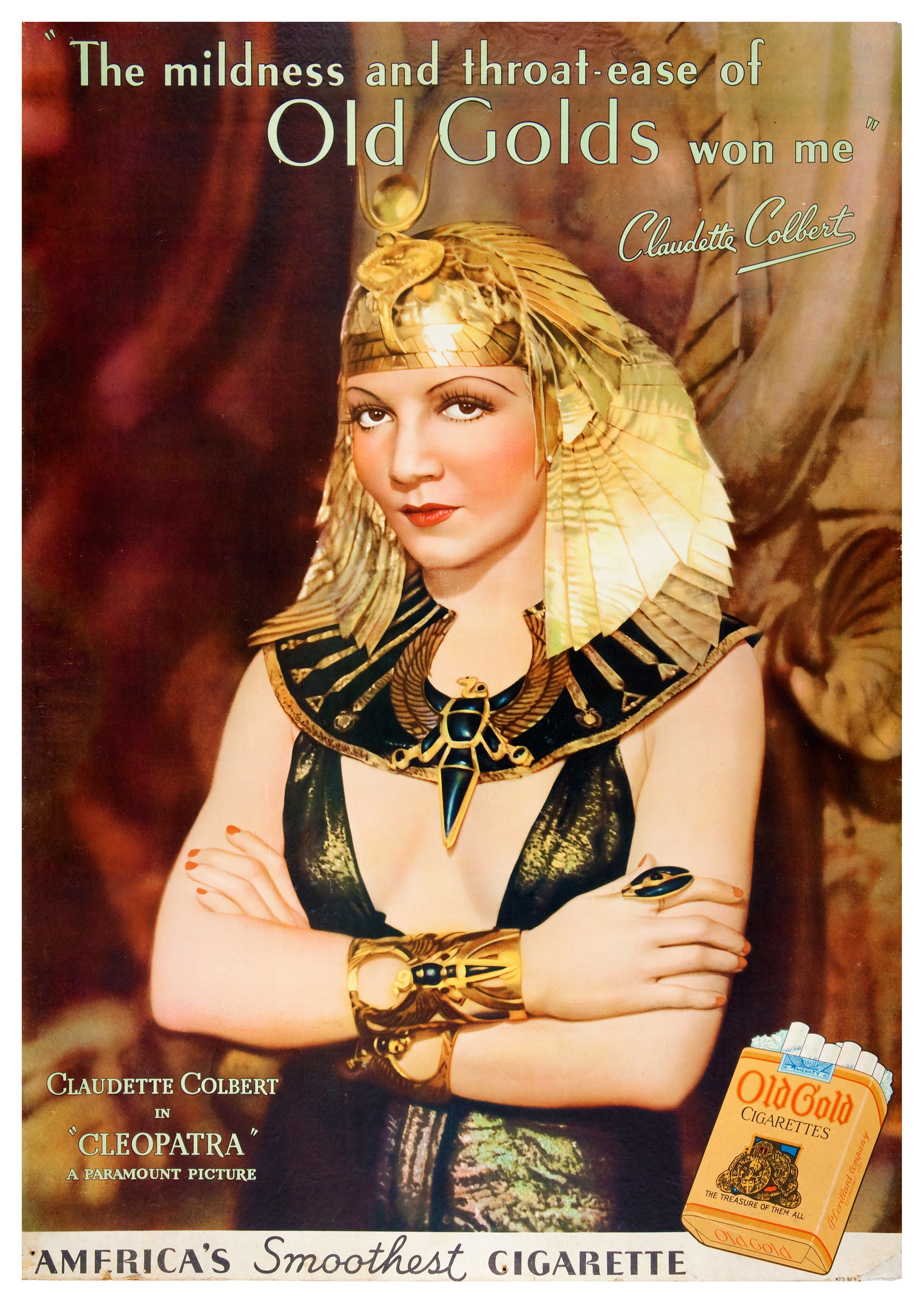 Reproduction Vintage "Old Golds Won Me" Cigarette Poster, Home Wall Art, Size: A2