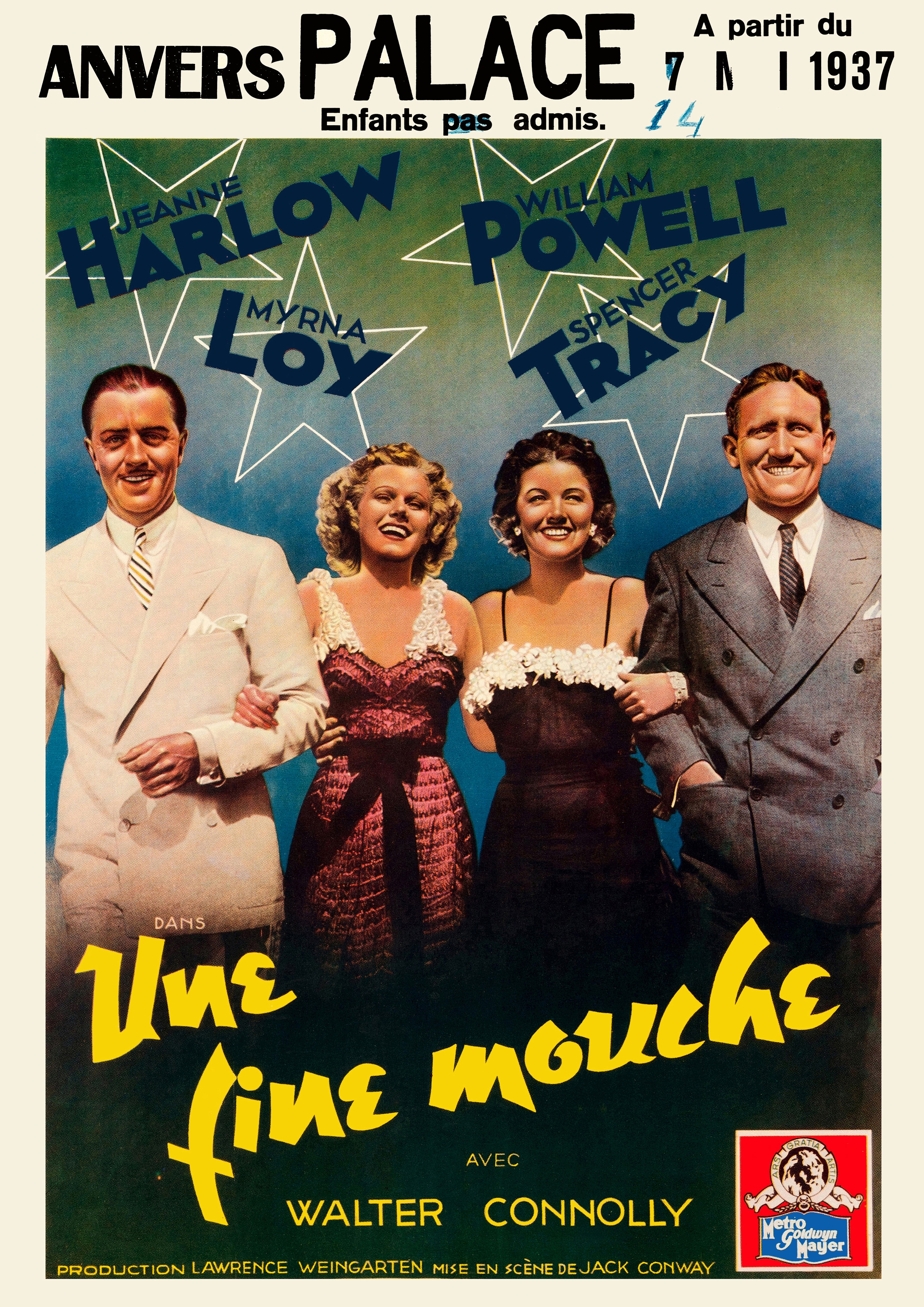 Reproduction Alternate "Une Fine Mouche" Movie Poster, Home Wall Art Size: A2