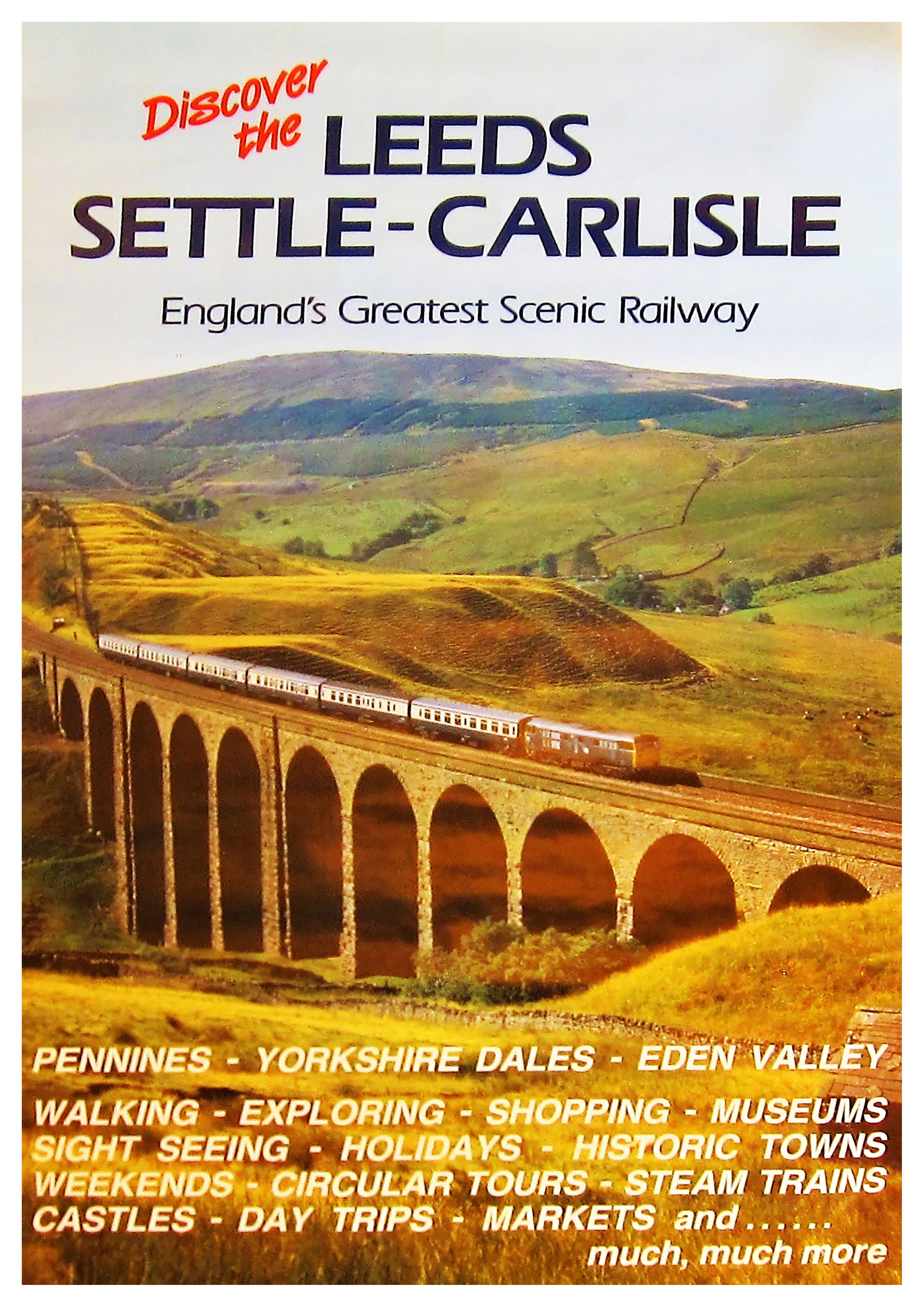 Reproduction Vintage Travel Poster "Settle-Carlisle", Home Wall Art, Size: A2