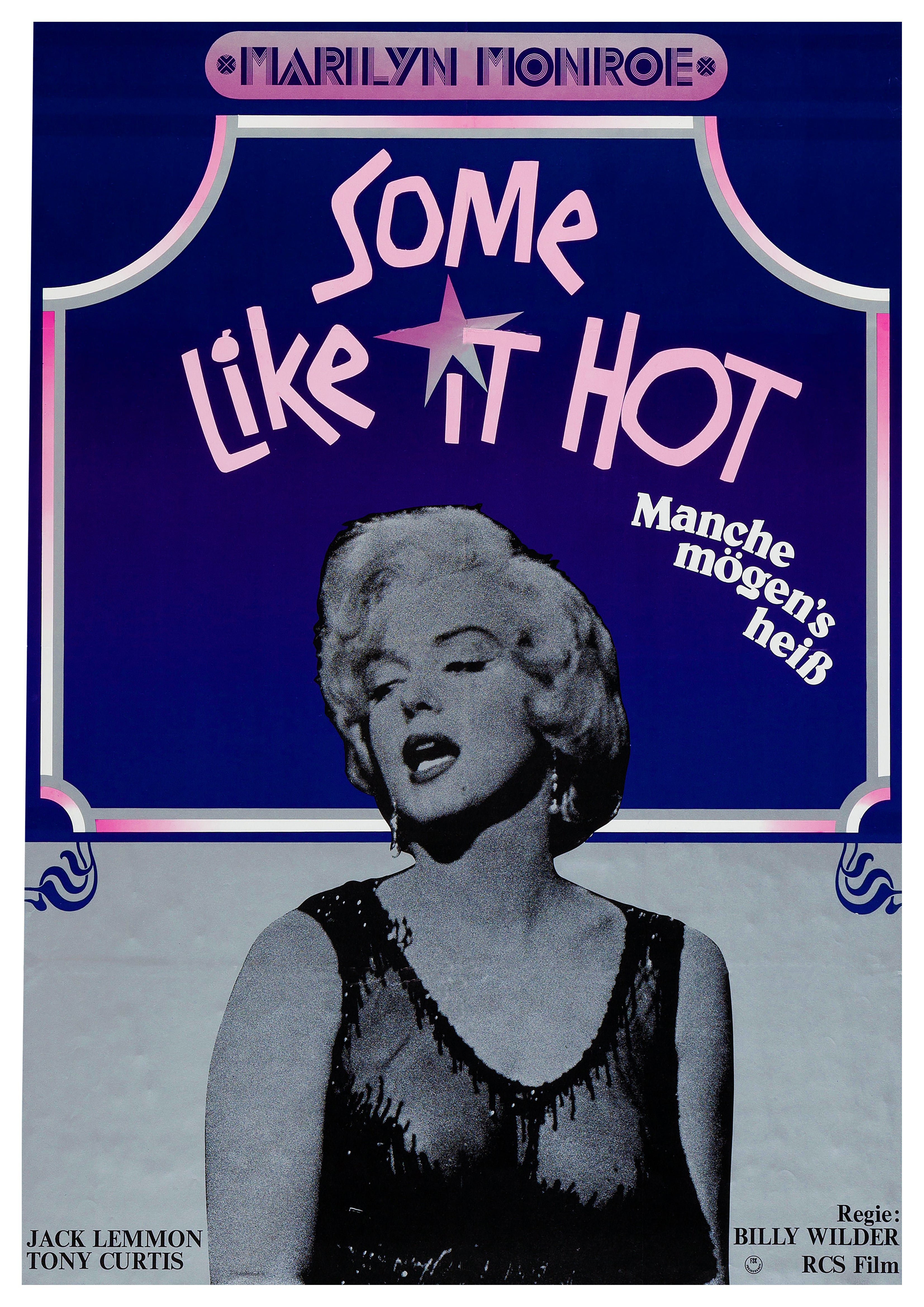 Reproduction Vintage "Some Like It Hot - German" Japanese Movie Poster