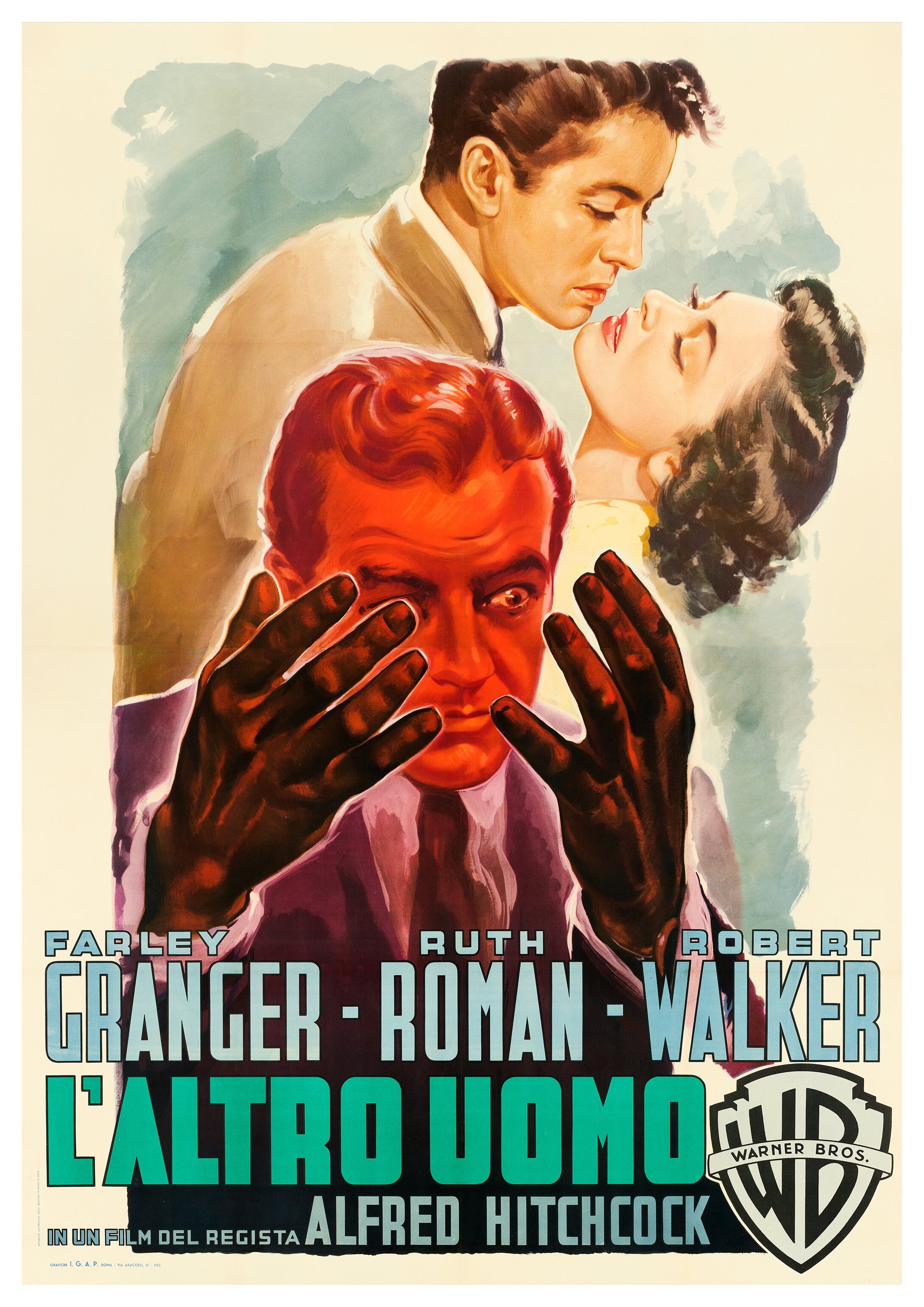 Reproduction Vintage "Strangers On A Train - Italian" Classic Movie Poster