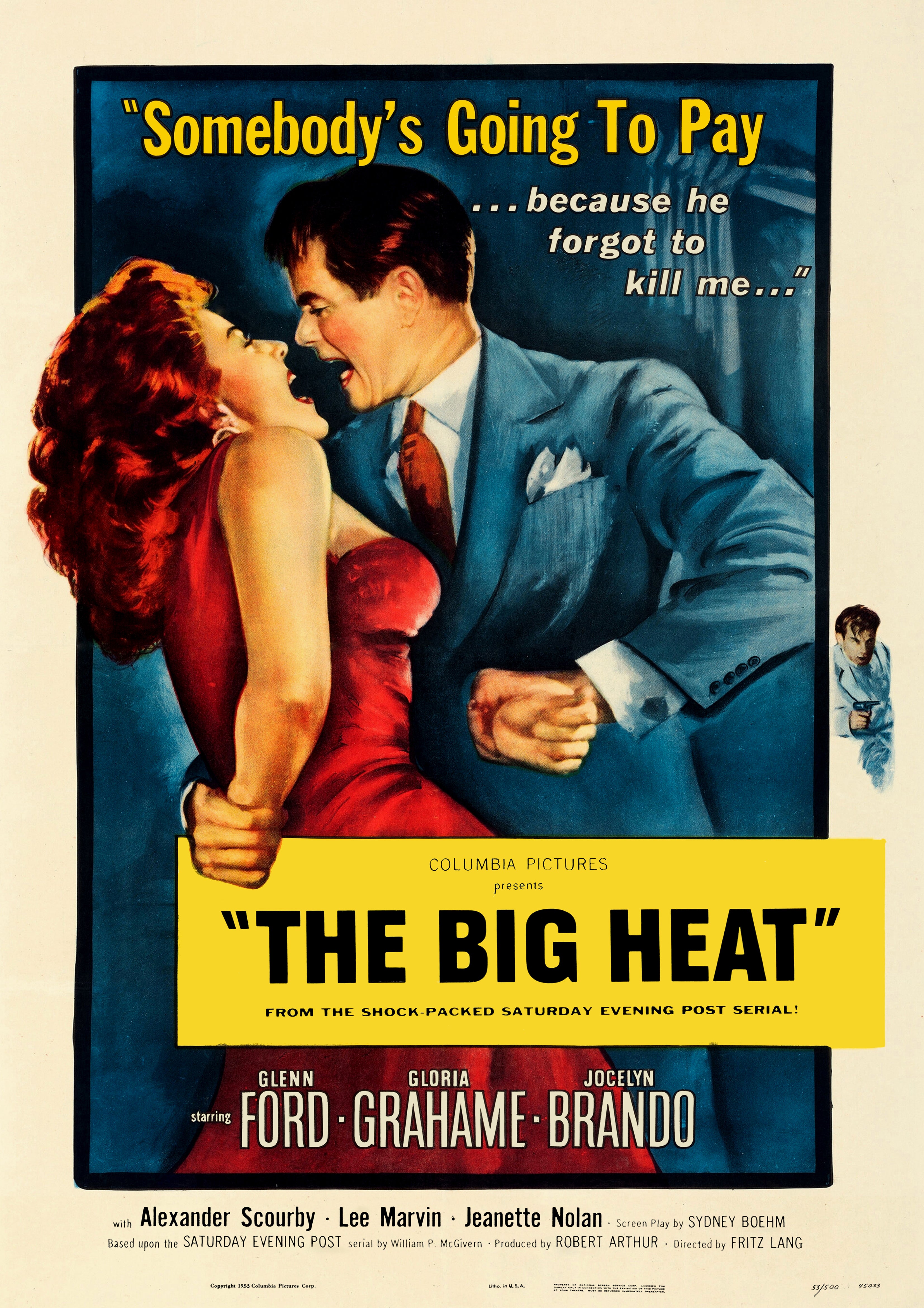 Reproduction Alternate "The Big Heat" Movie Poster, Home Wall Art Size: A2