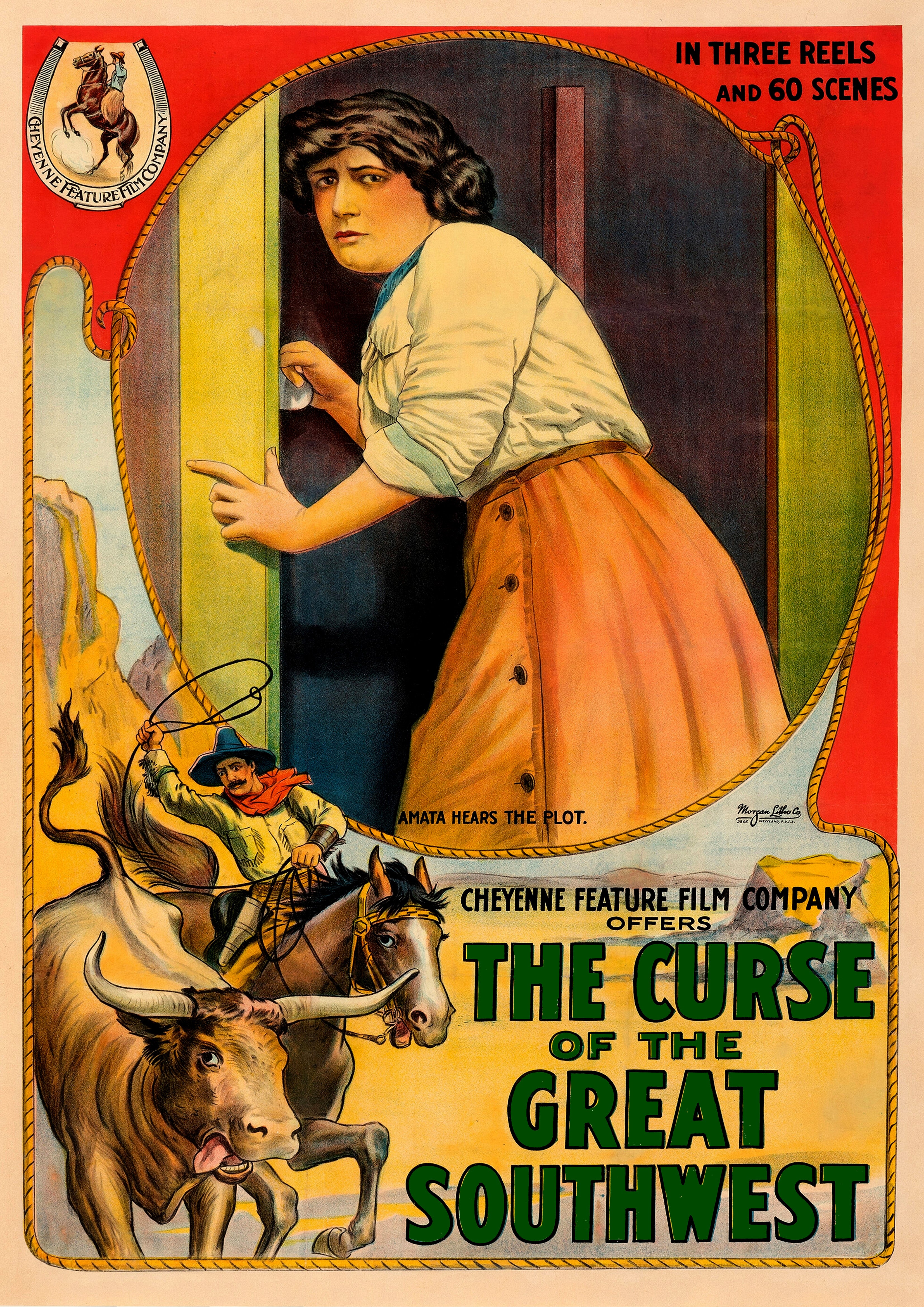 Reproduction Alternate "Curse of the Great Southwest" Movie Poster, Home Wall Art Size: A2