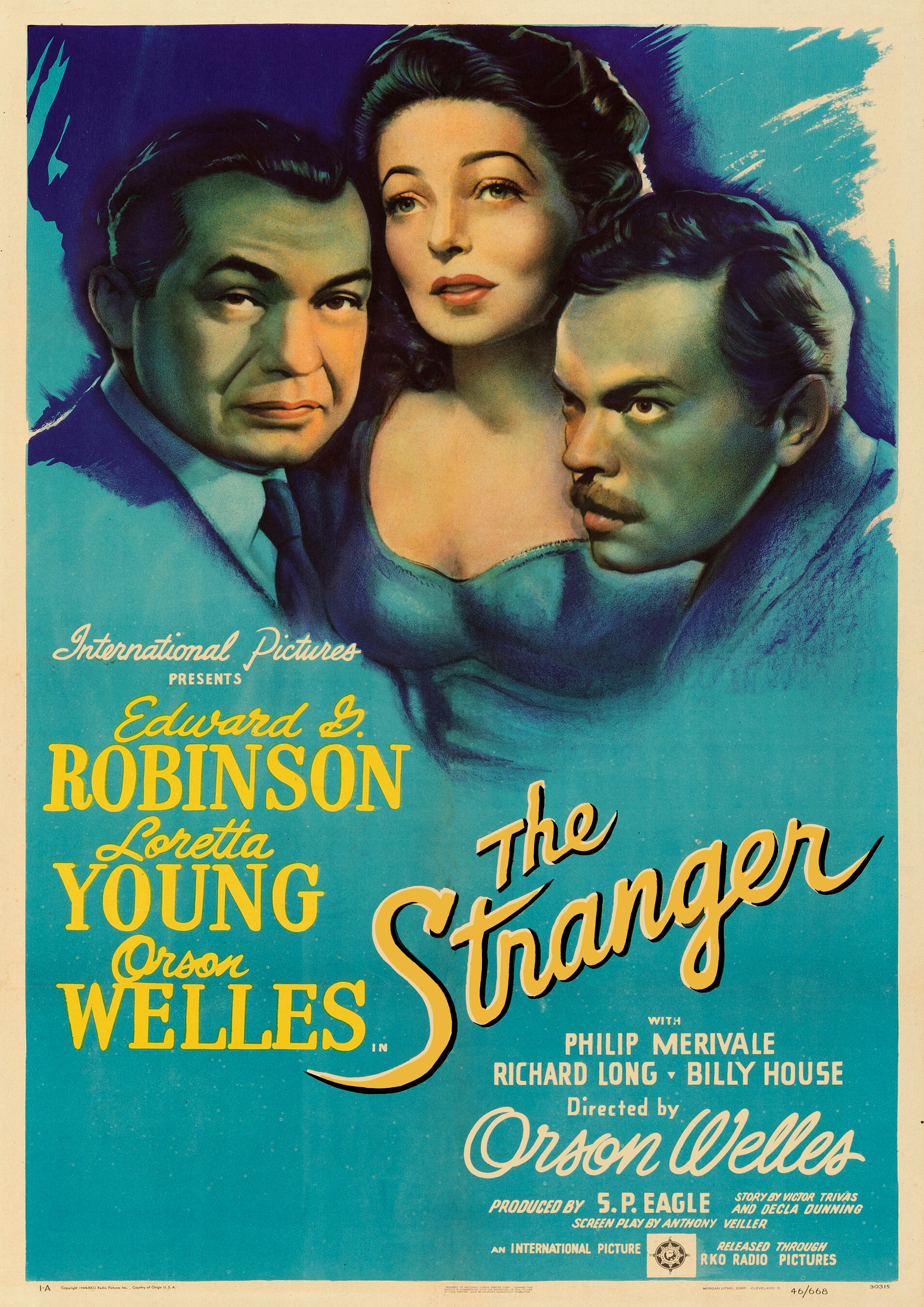Reproduction Alternate "The Stranger" Movie Poster, Home Wall Art Size: A2