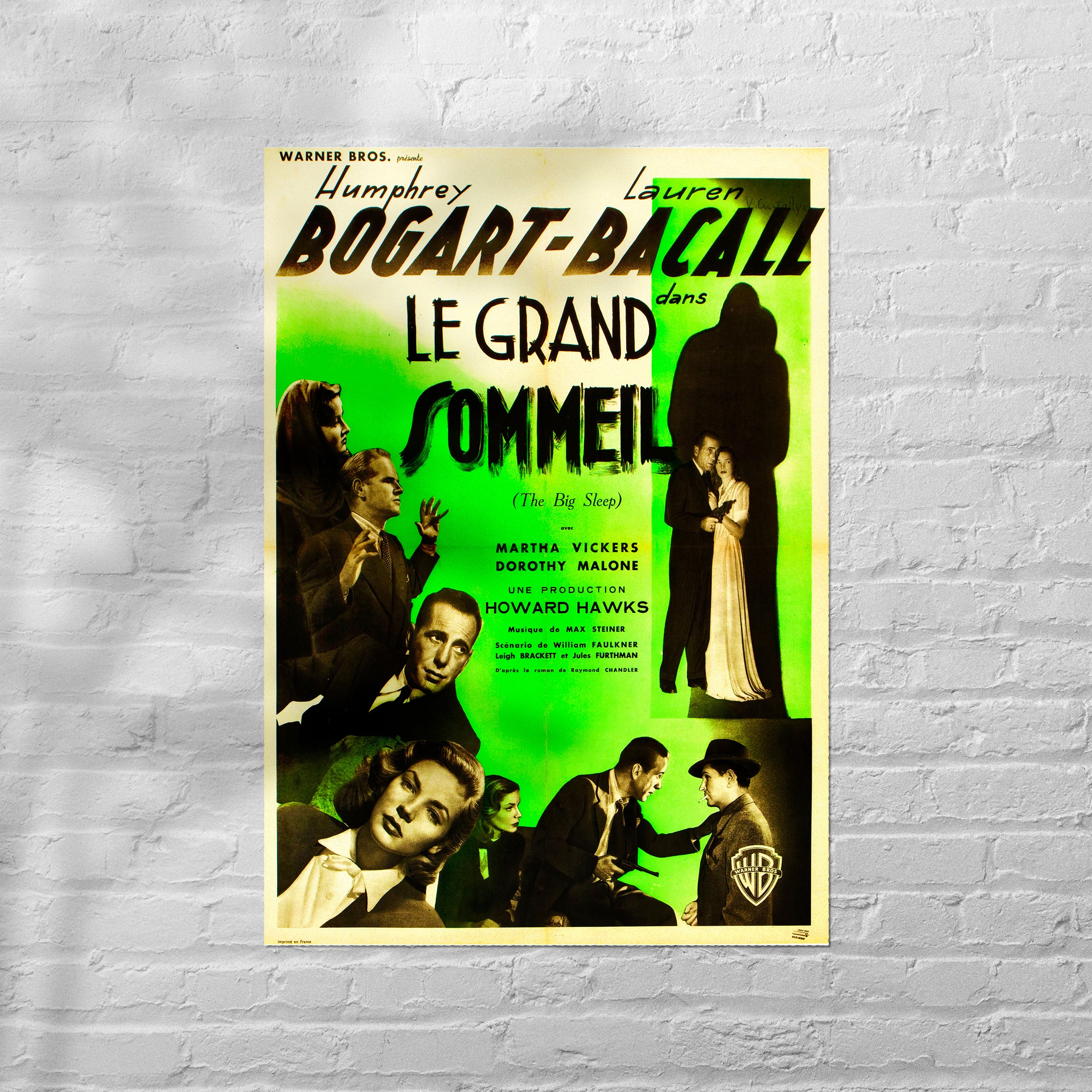 Reproduction "The Big Sleep - French" Classic Movie Poster