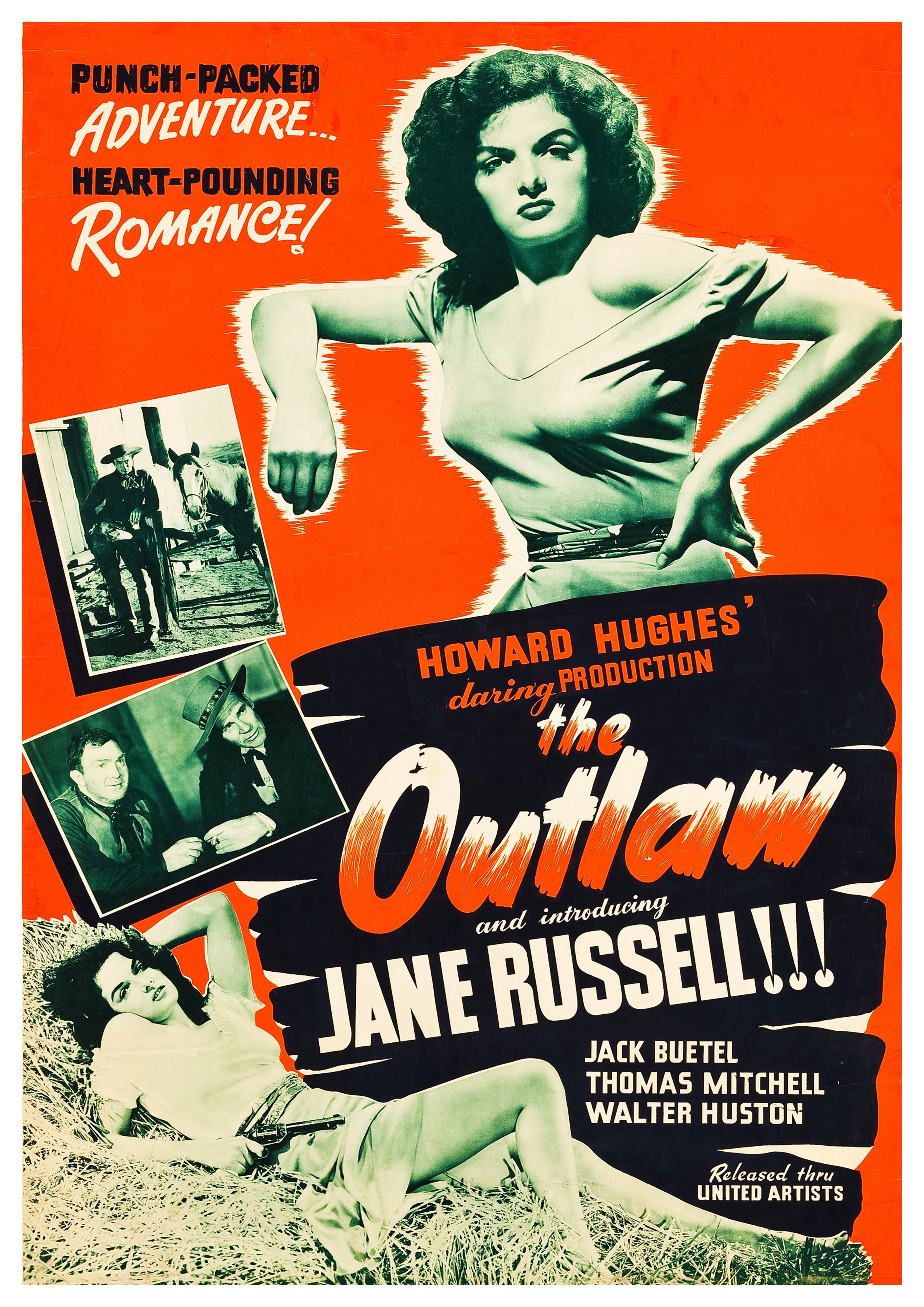 Reproduction Vintage "The Outlaw" Classic Movie Poster