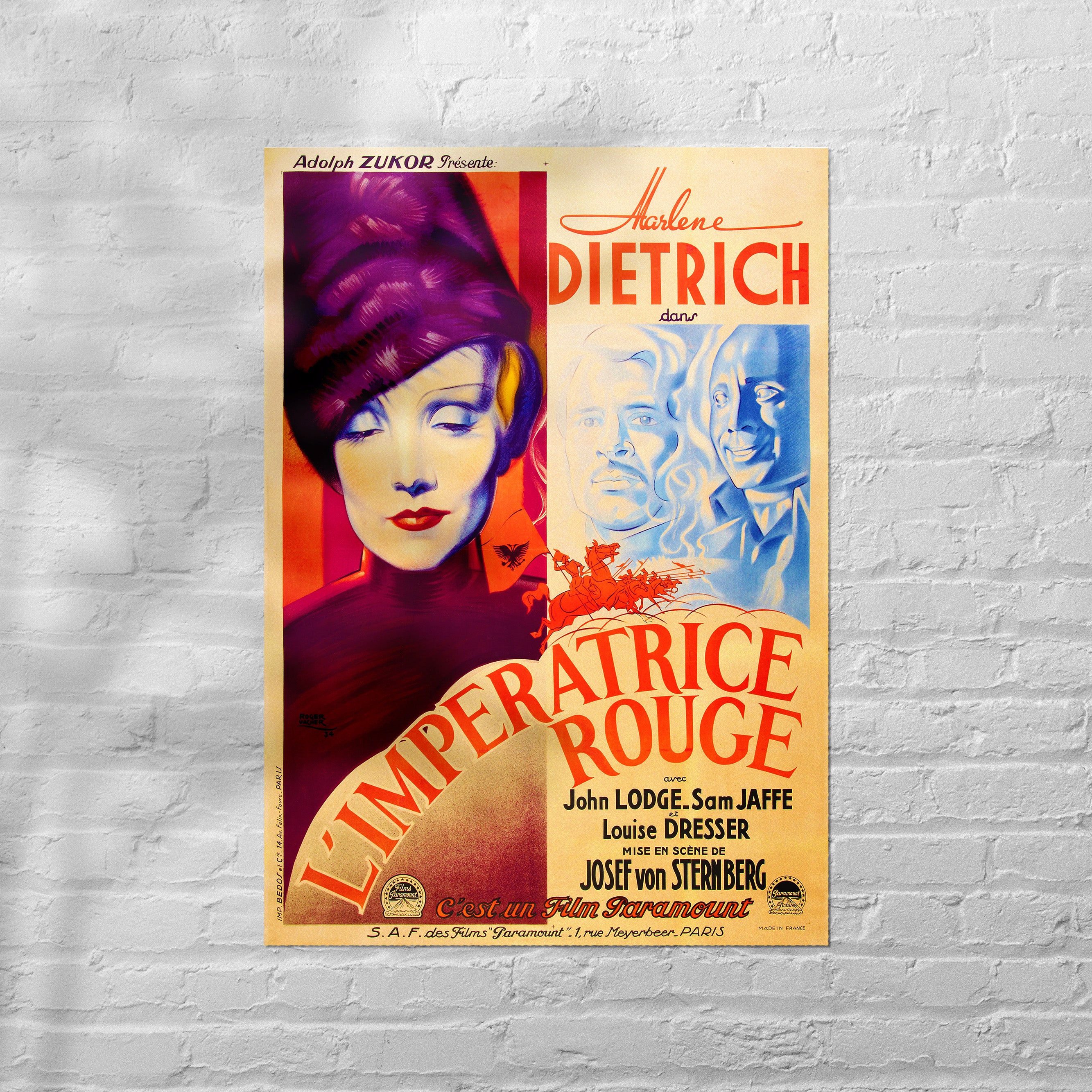 Reproduction "The Scarlett Empress - French" Classic Movie Poster