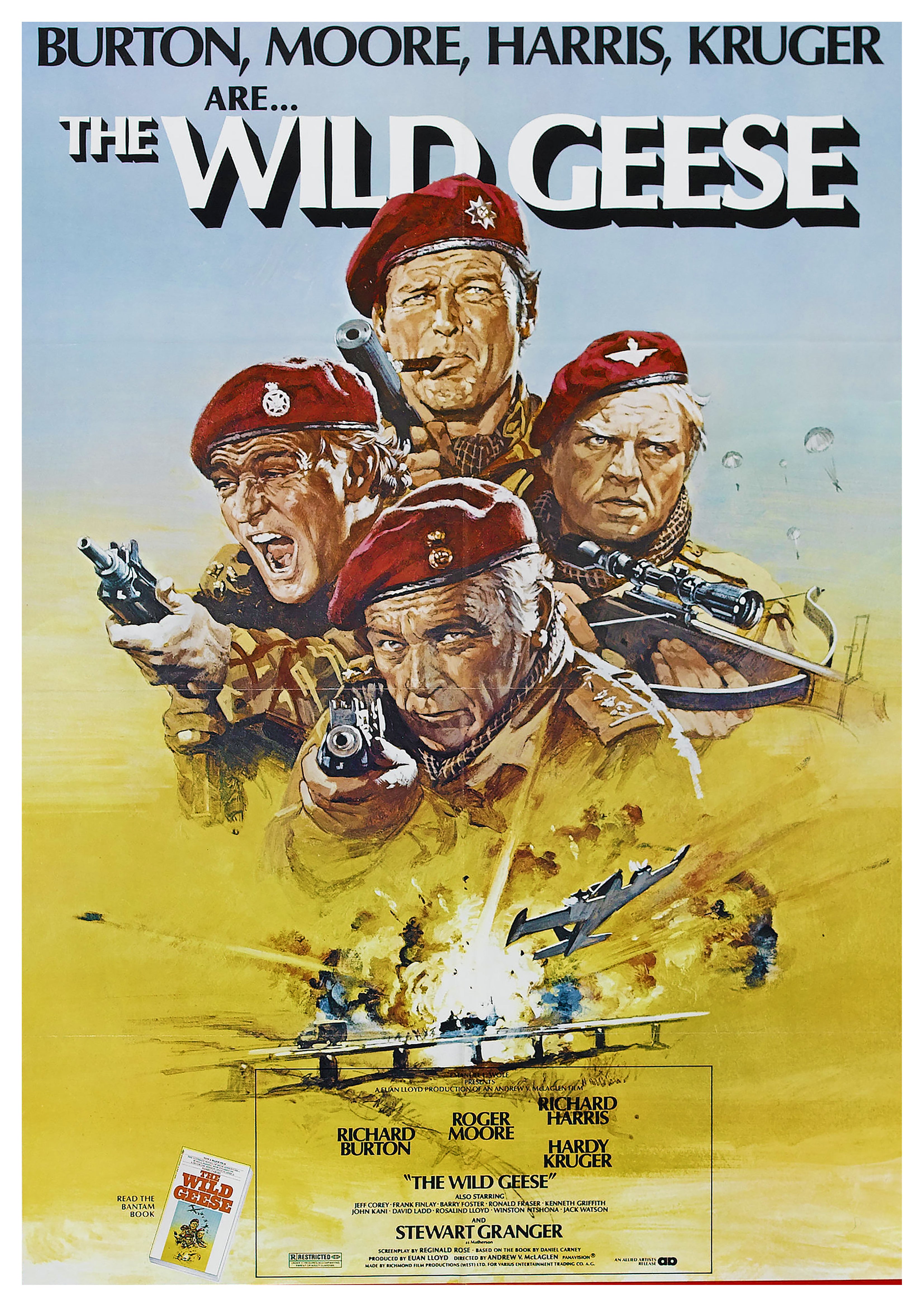 Reproduction Vintage "The Wild Geese" Movie Poster