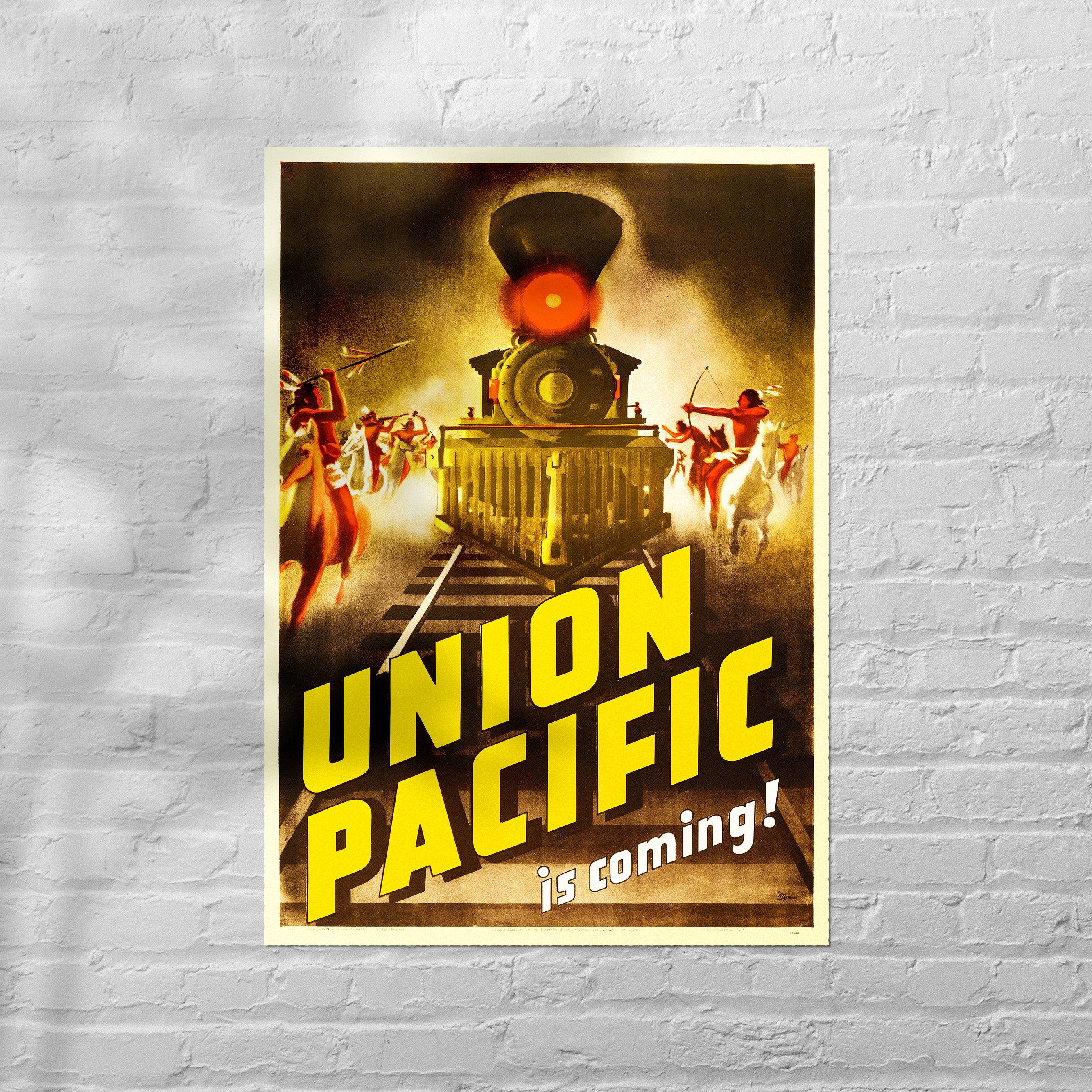 Reproduction Alternate "Union Pacific Is Coming" Movie Poster, Home Wall Art Size: A2