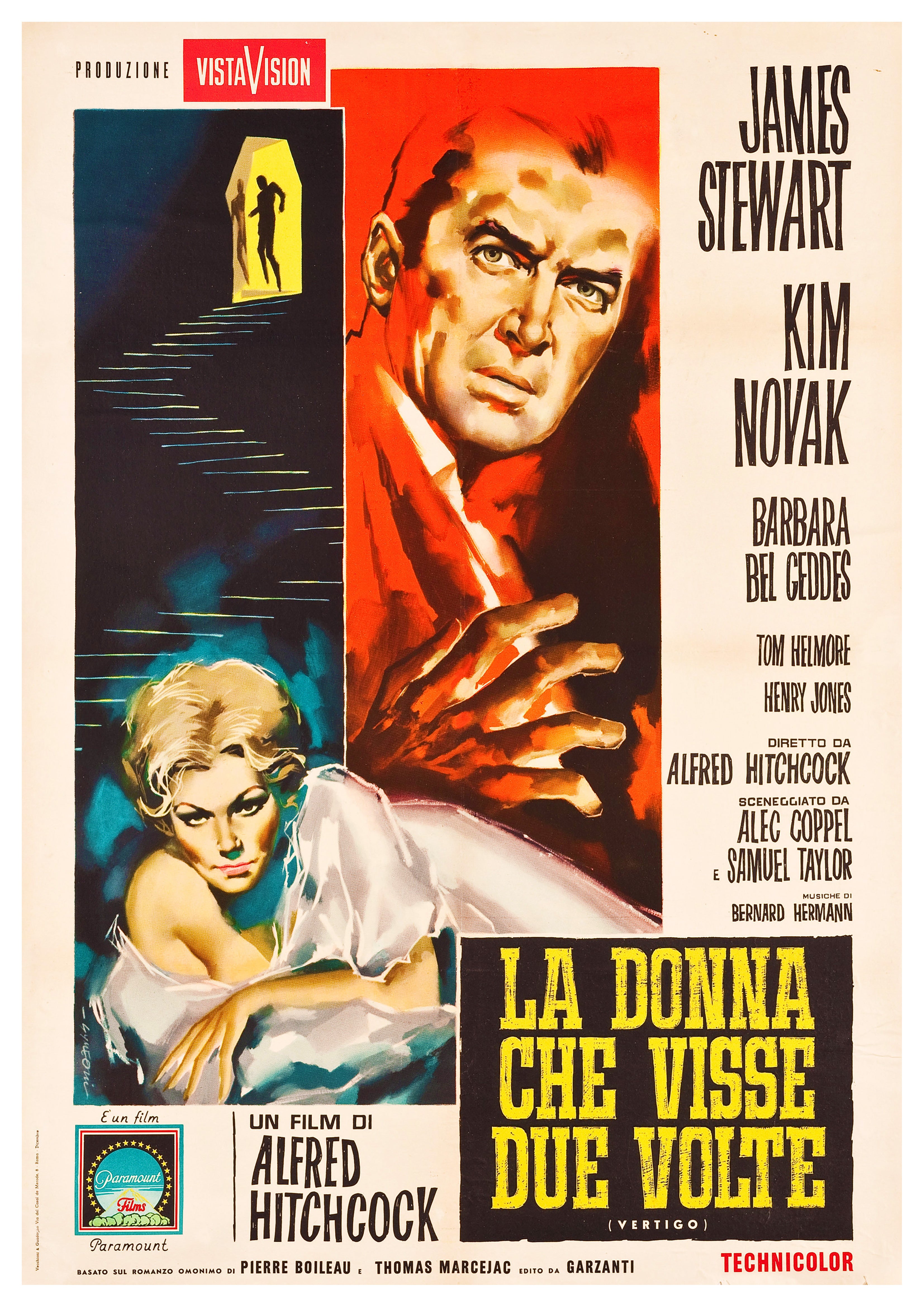 Reproduction Vintage "Vertigo - Italian" Classic Movie Poster