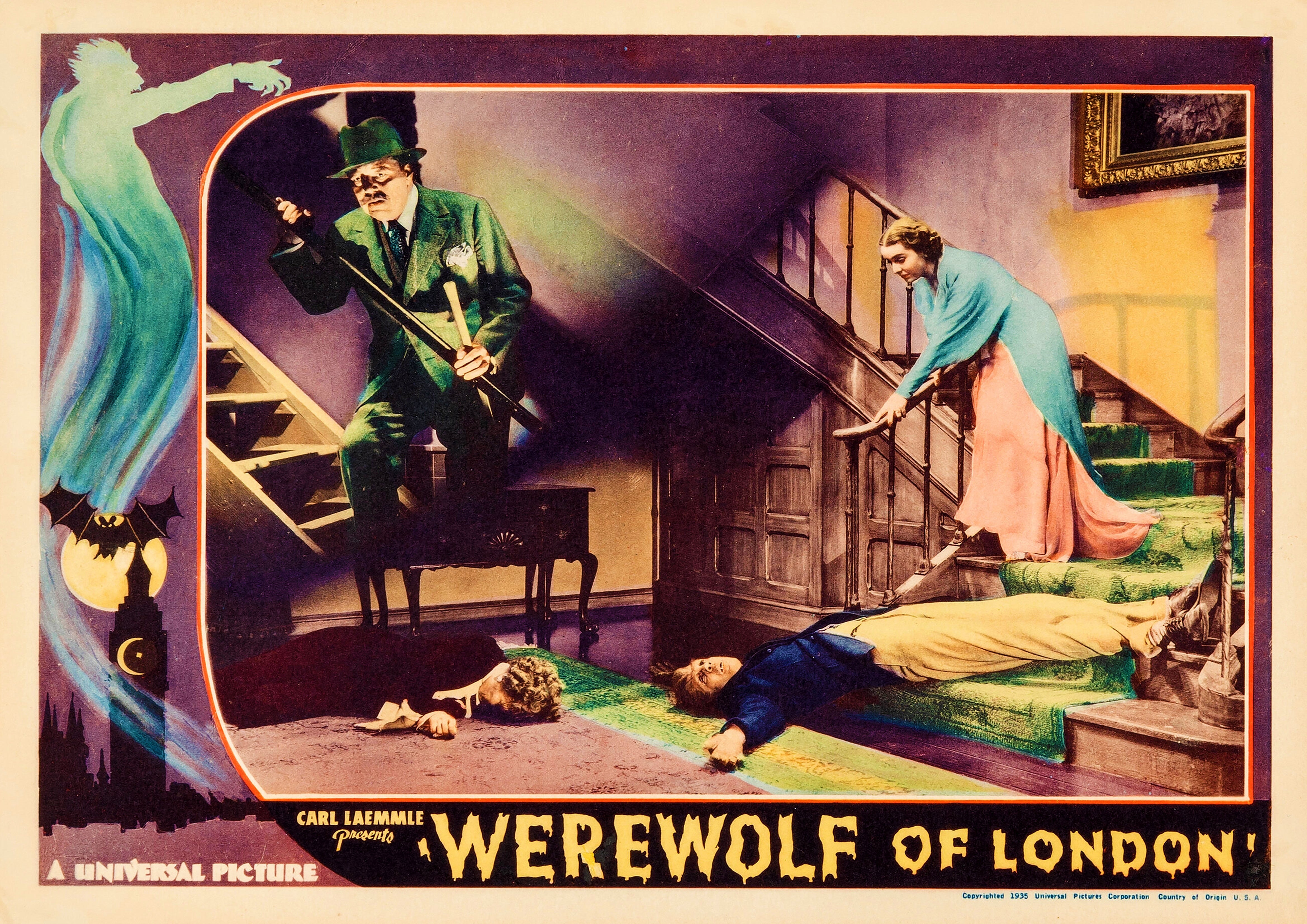 Reproduction Alternate "Werewolf Of London" Movie Poster, Home Wall Art Size: A2