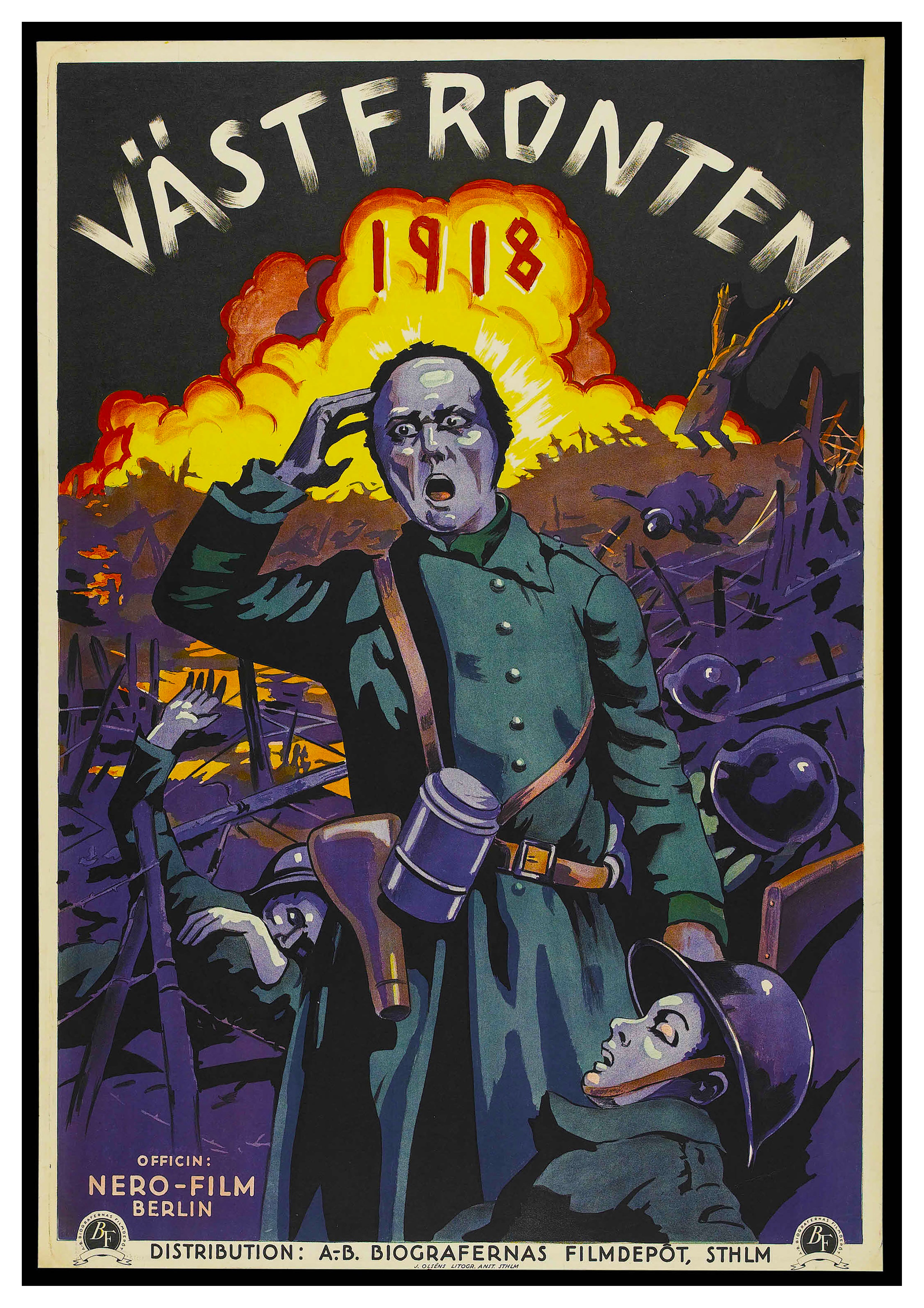 Reproduction "Westfront 1918 - Swedish" Classic Movie Poster