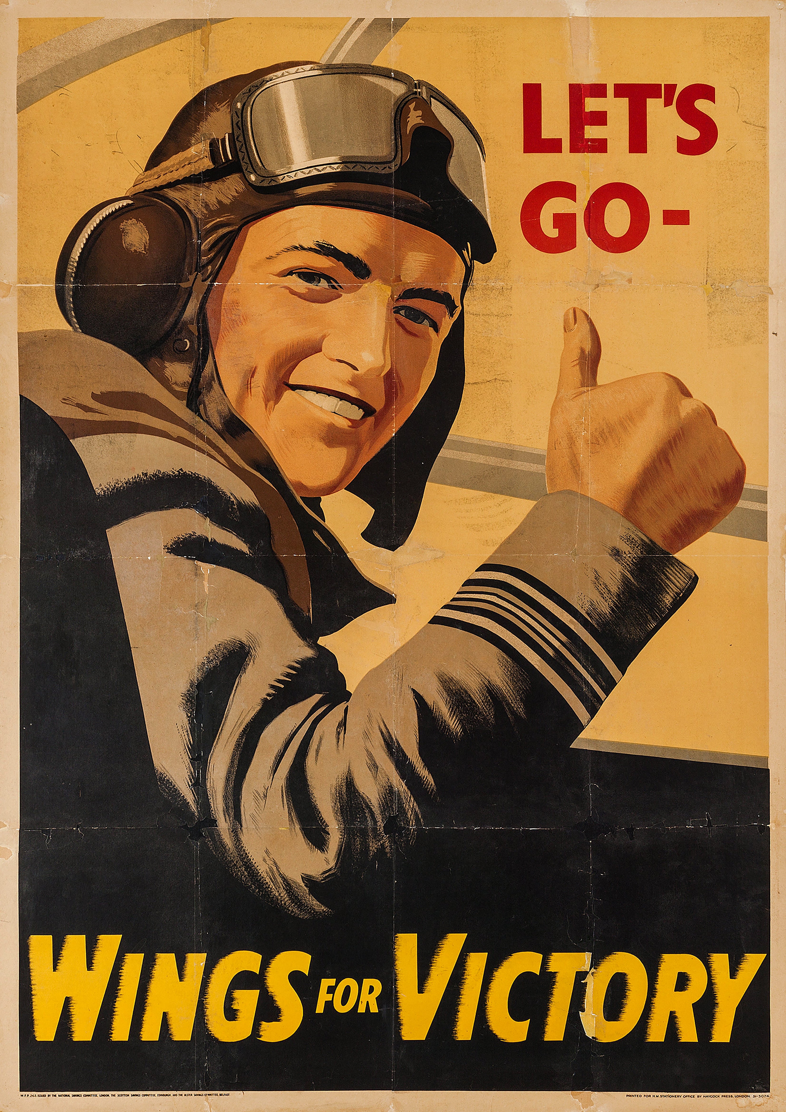 Reproduction Vintage "Wings For Victory" World War 2 Poster, Size A2
