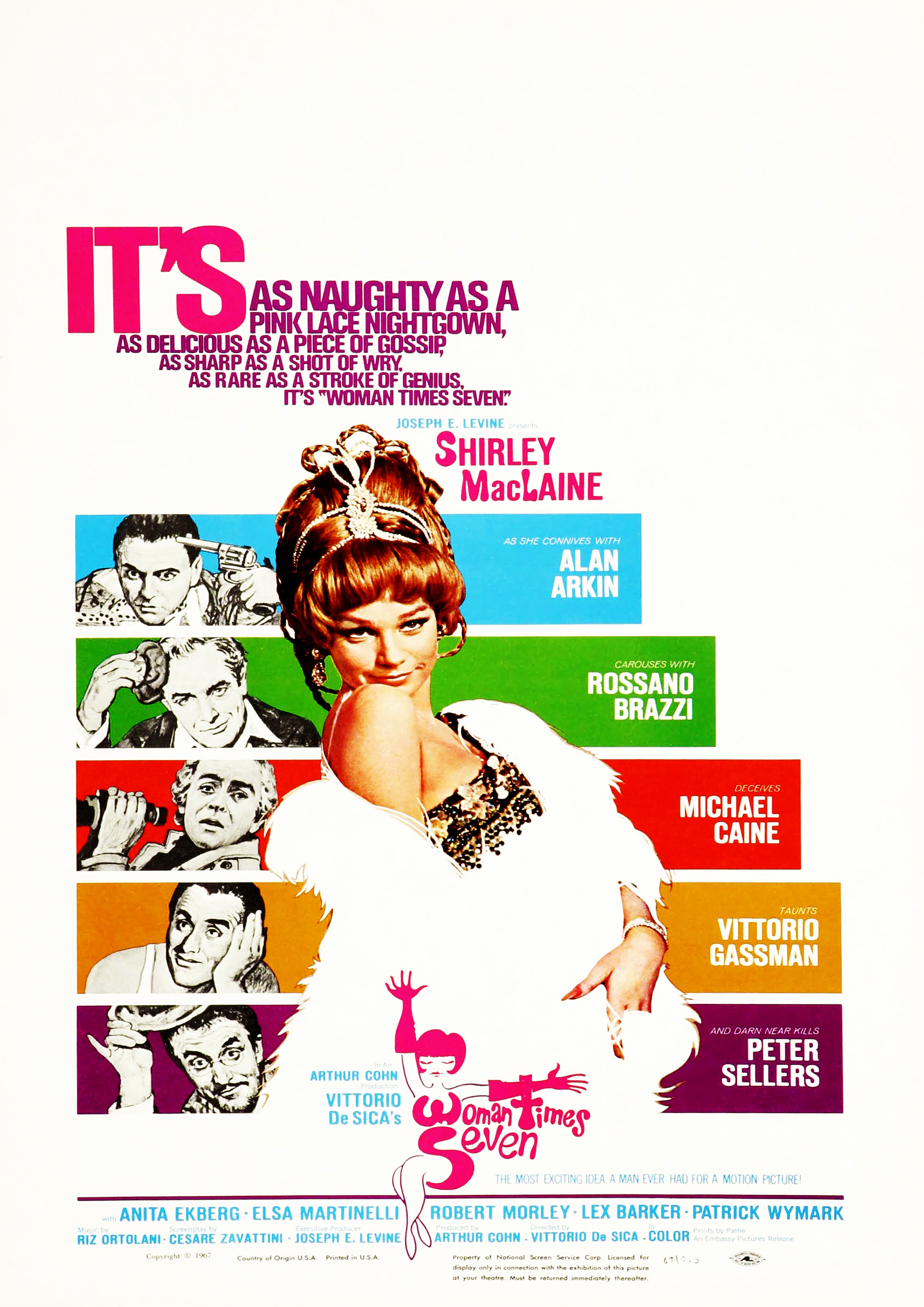 Reproduction Vintage "Michael Caine - Woman Seven Times" Classic Movie Poster