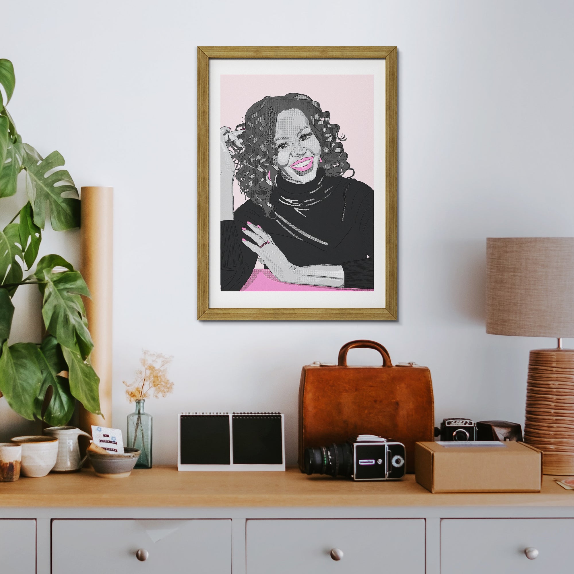 Original Art by Melanie Chambers "Michelle Obama" Size: A2 (420 x 594mm)