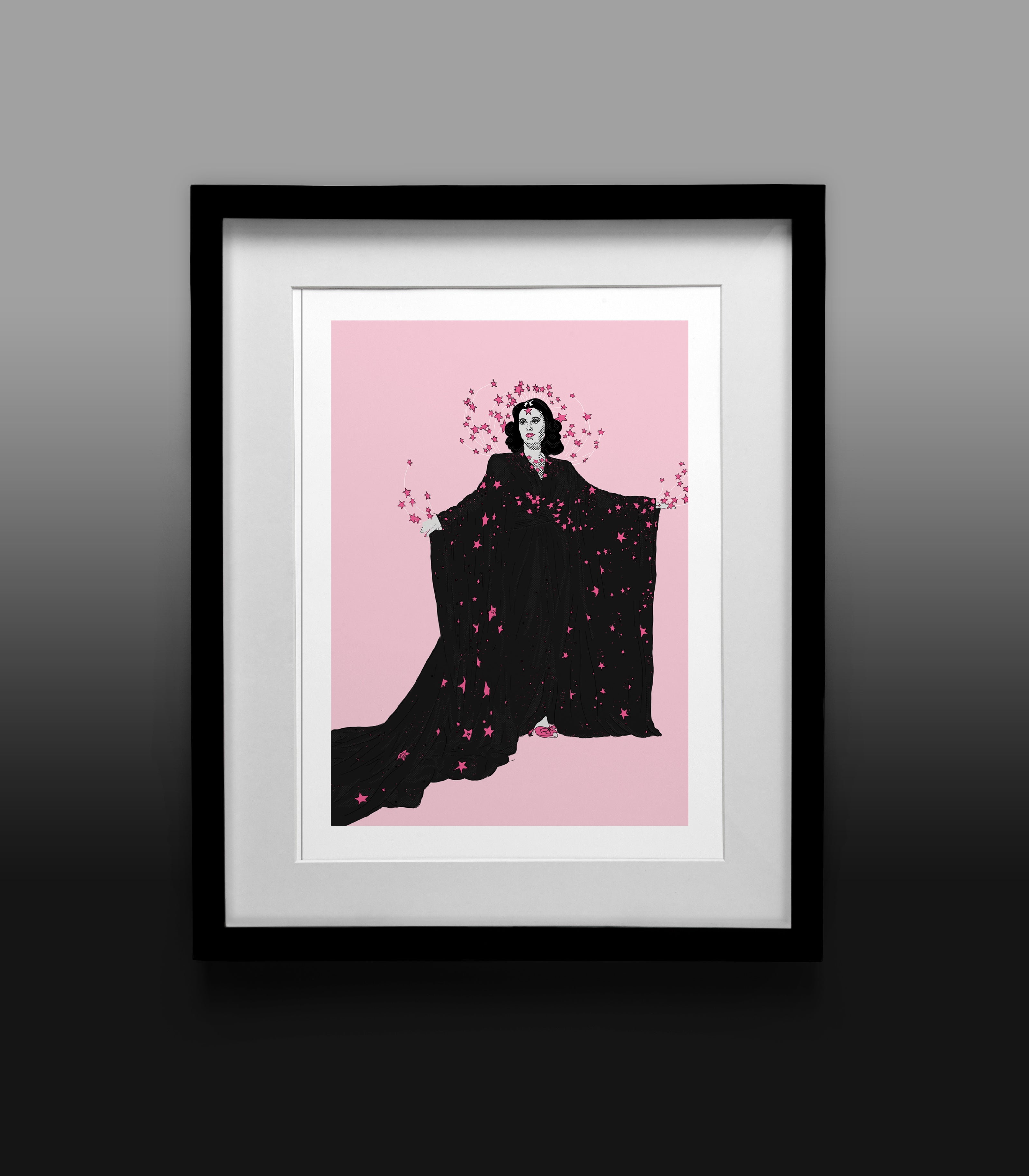 Original Art by Melanie Chambers "Hedy Lamarr" Size: A2 (420 x 594mm)