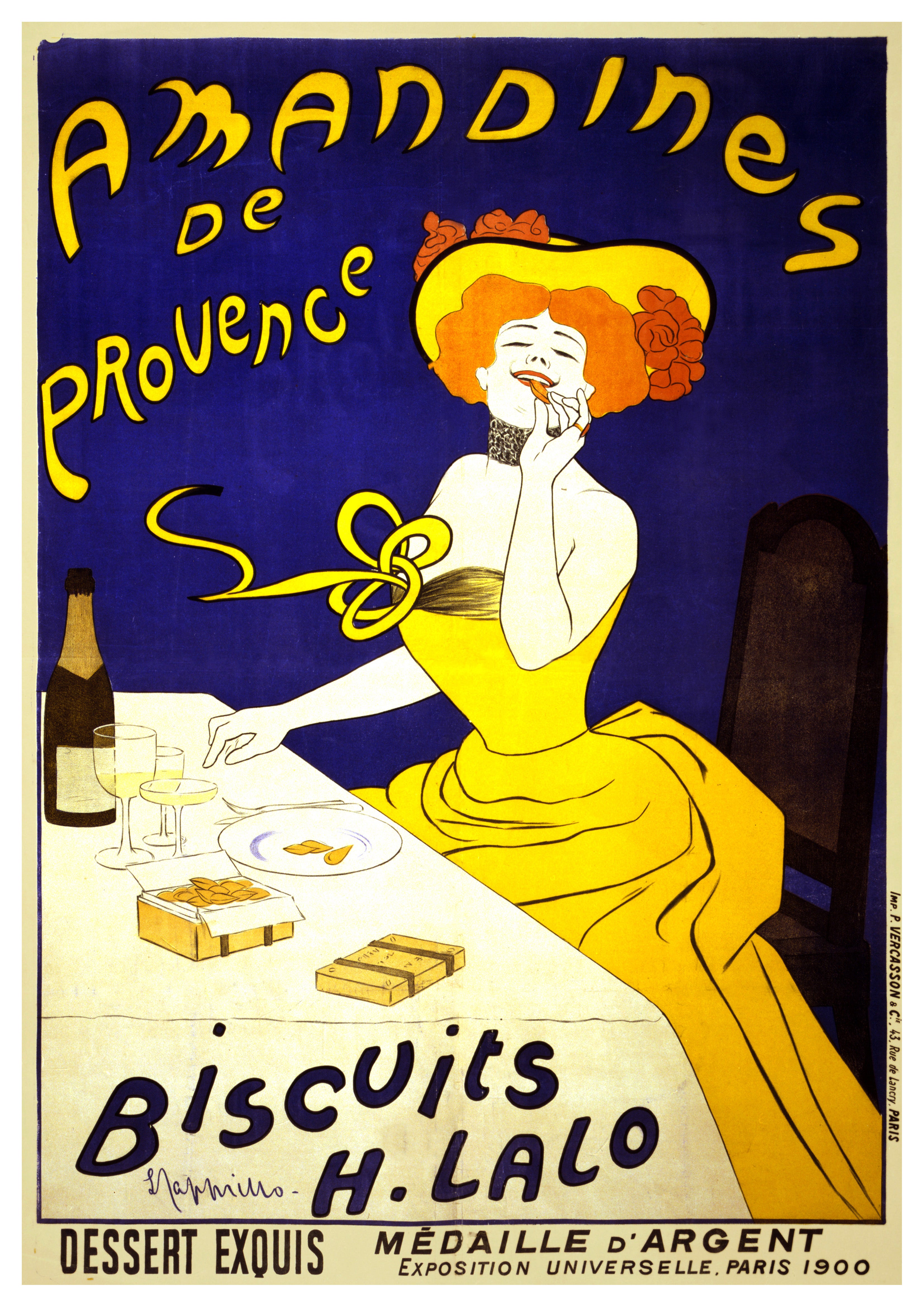 Reproduction Vintage "Amandines De Provence" French Poster