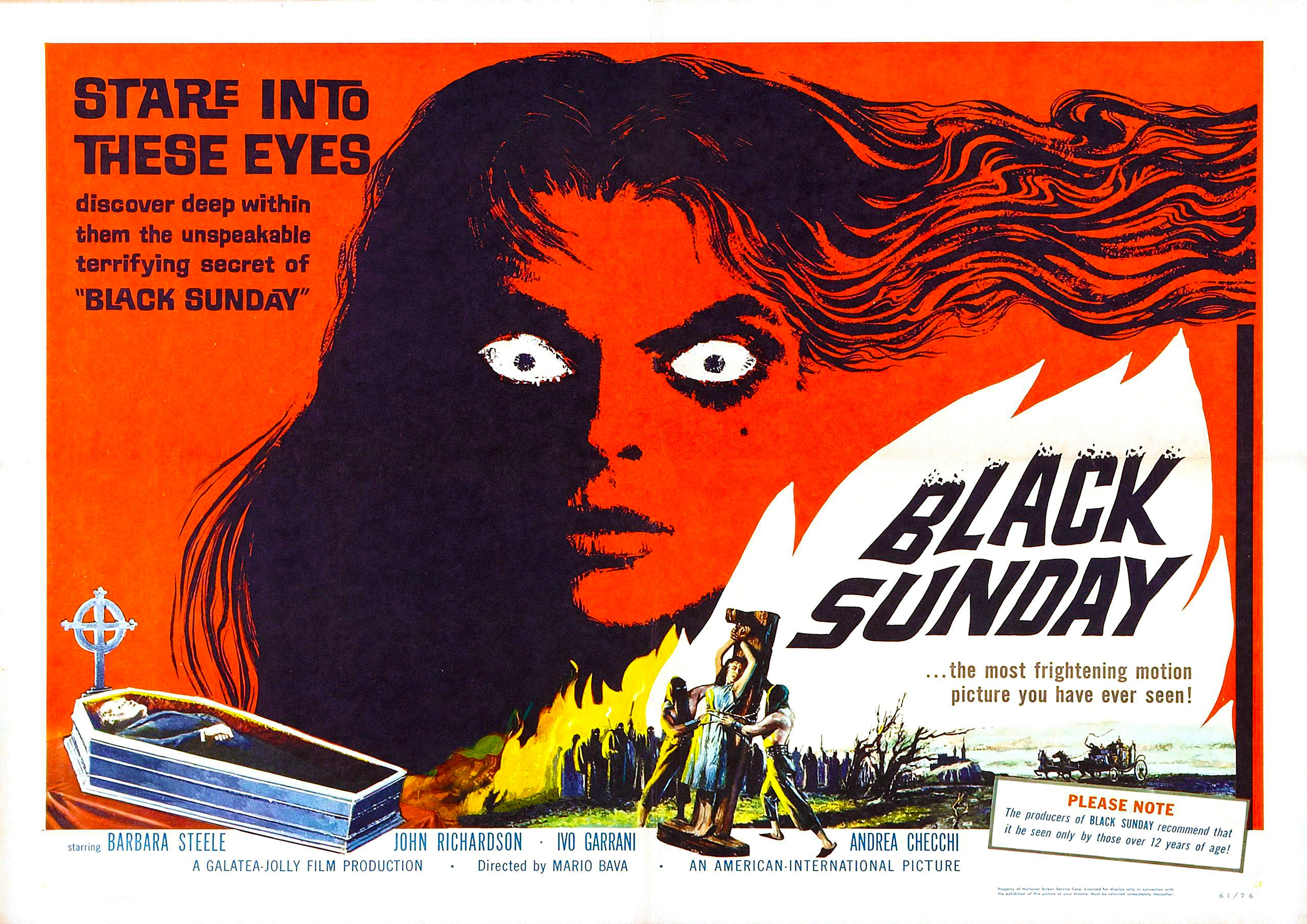 Reproduction Vintage "Black Sunday" **B-Movie** Poster