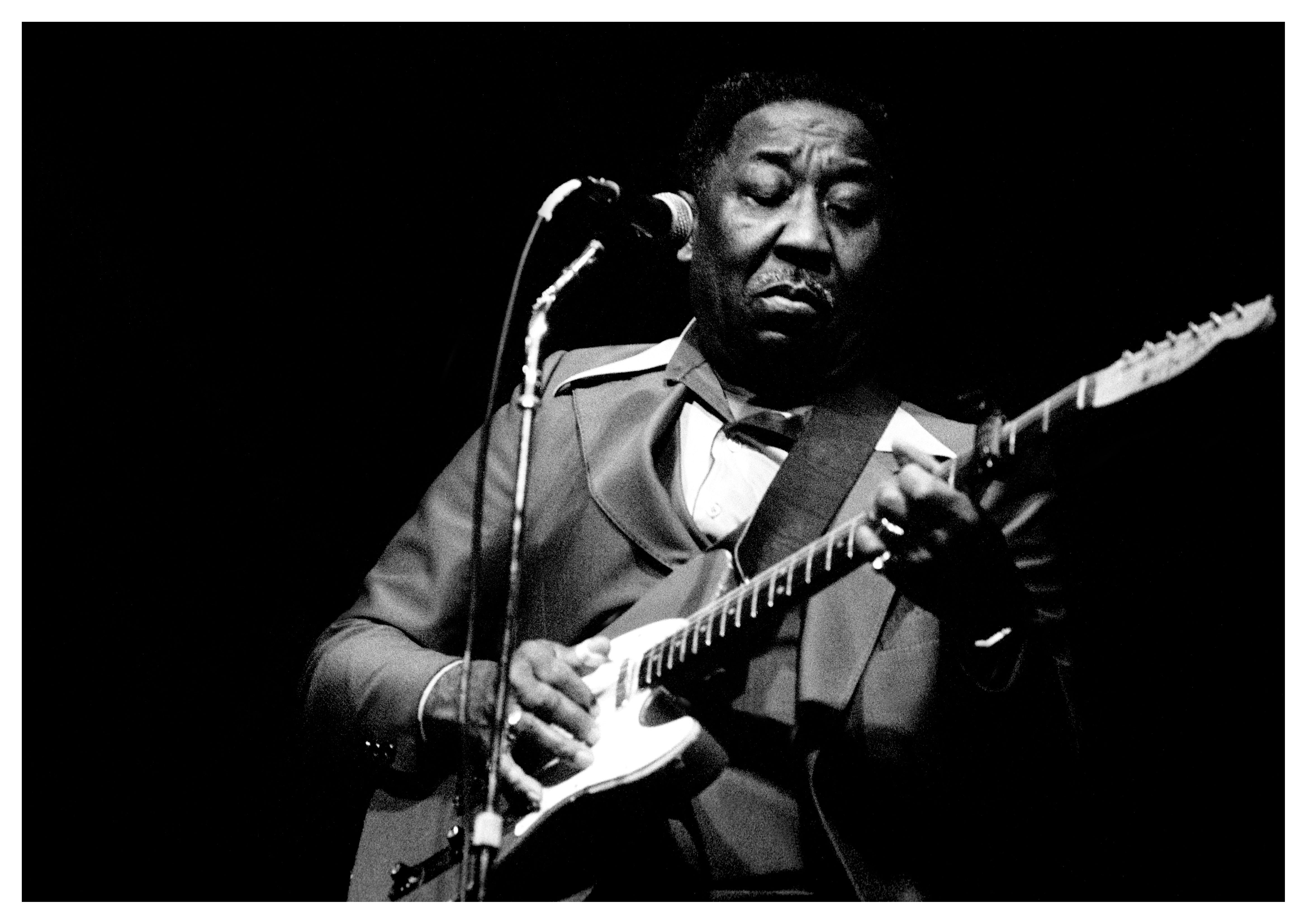 Reproduction Vintage Blues Music Poster "Muddy Waters - Black & White" Size: A2