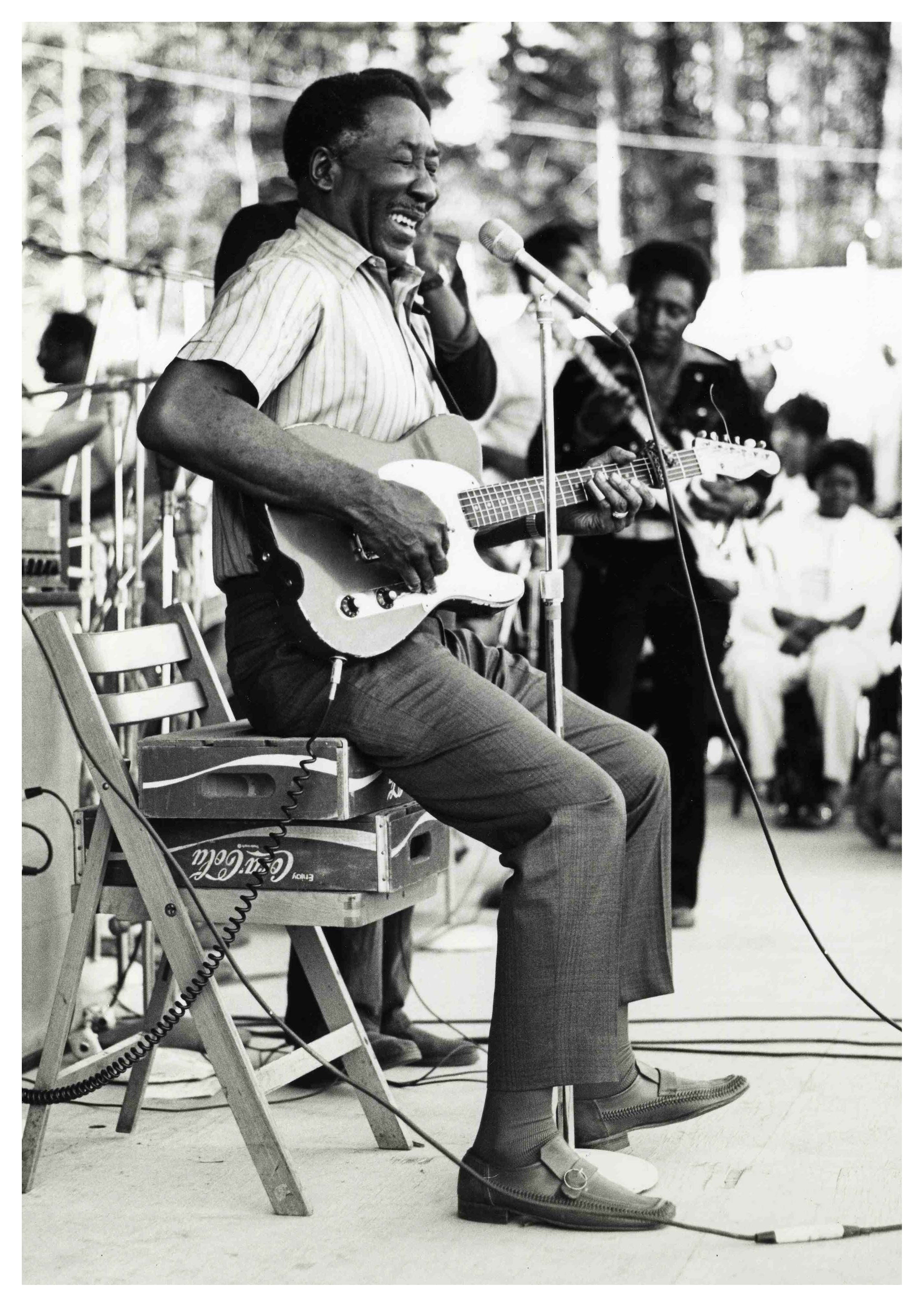 Reproduction Vintage Blues Music Poster "Muddy Waters - Black & White" Size: A2