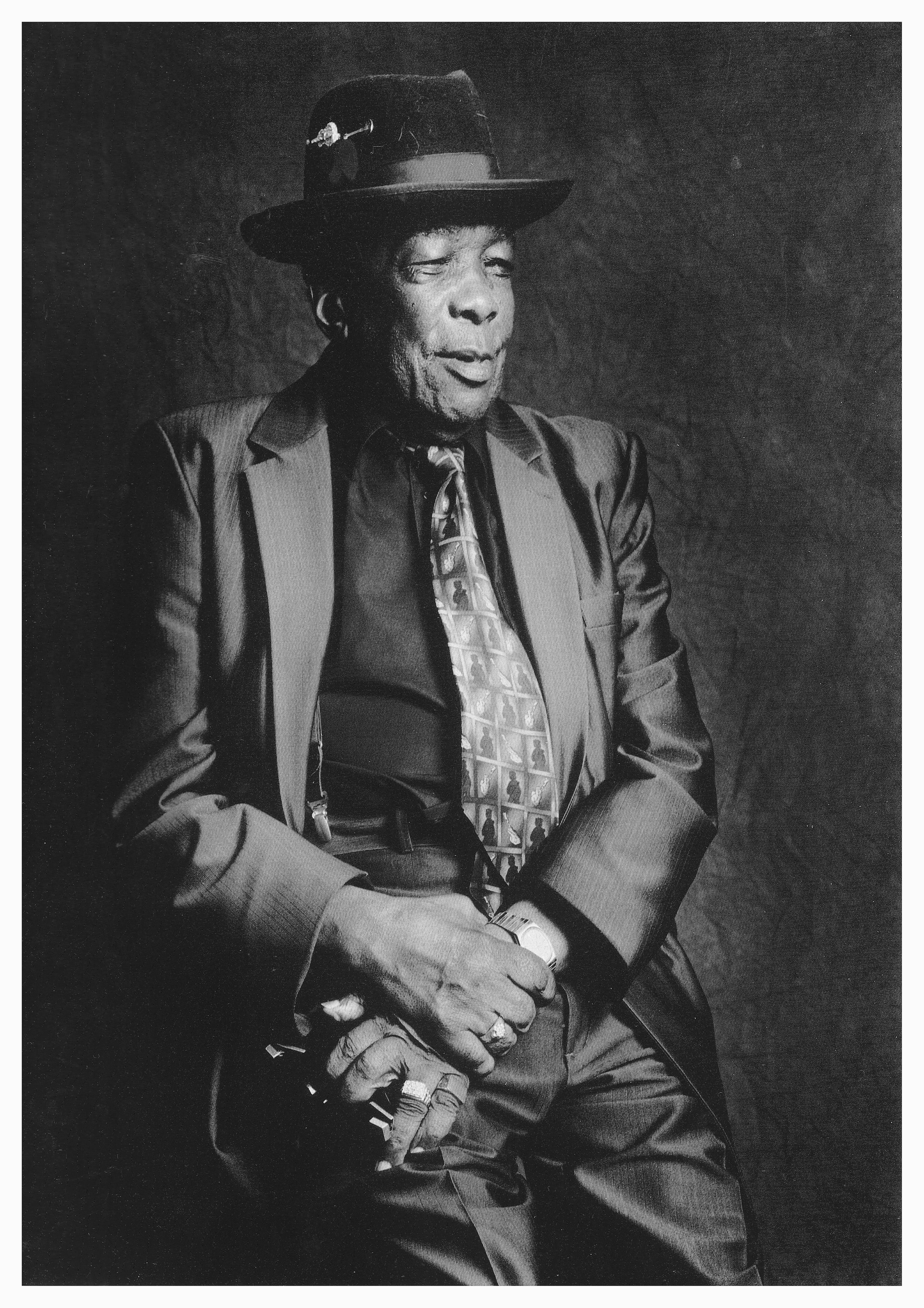 Reproduction Vintage Blues Music Poster "John Lee Hooker - Black & White" Size: A2