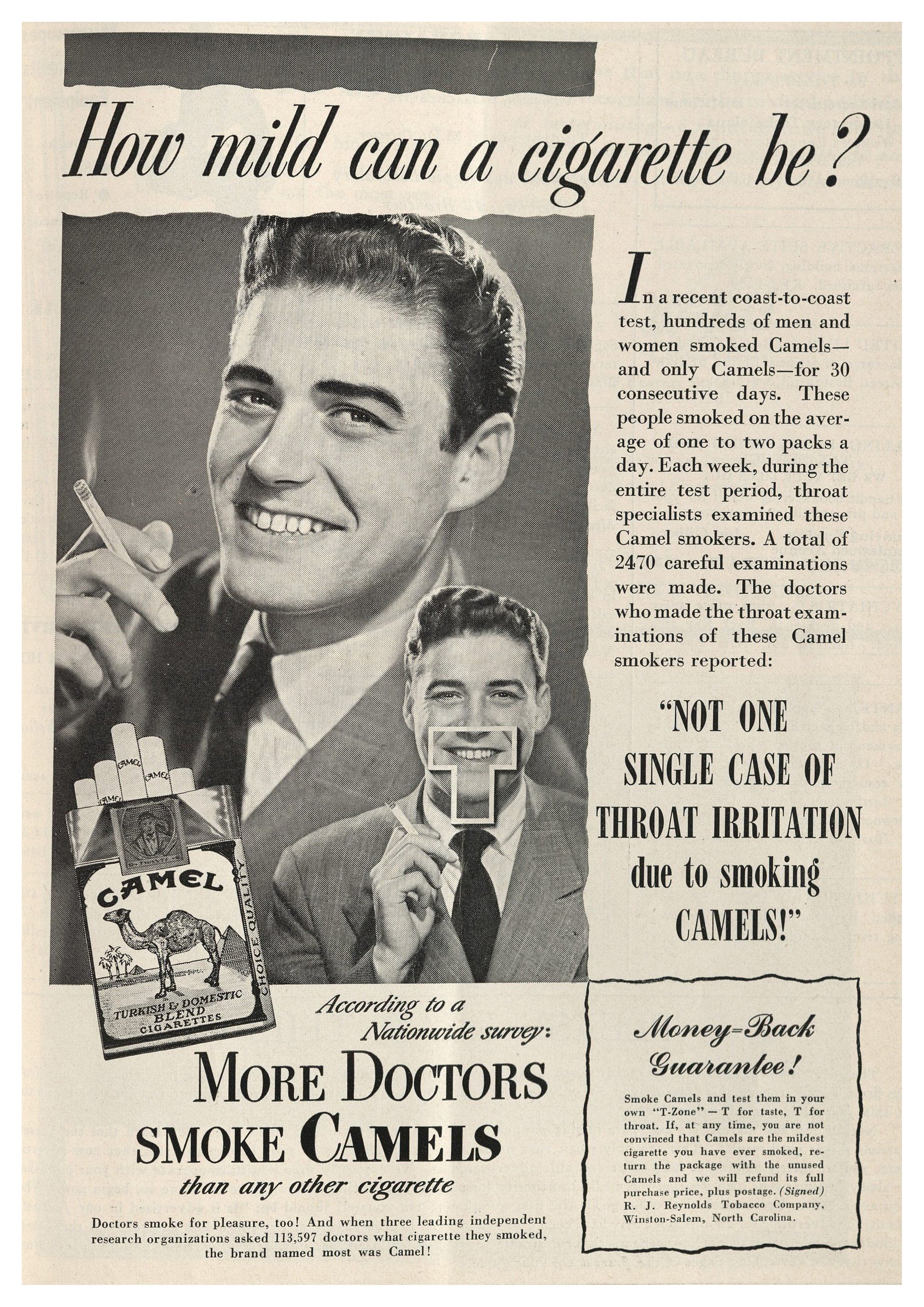 Reproduction Vintage "Camel - How Mild" Cigarette Poster
