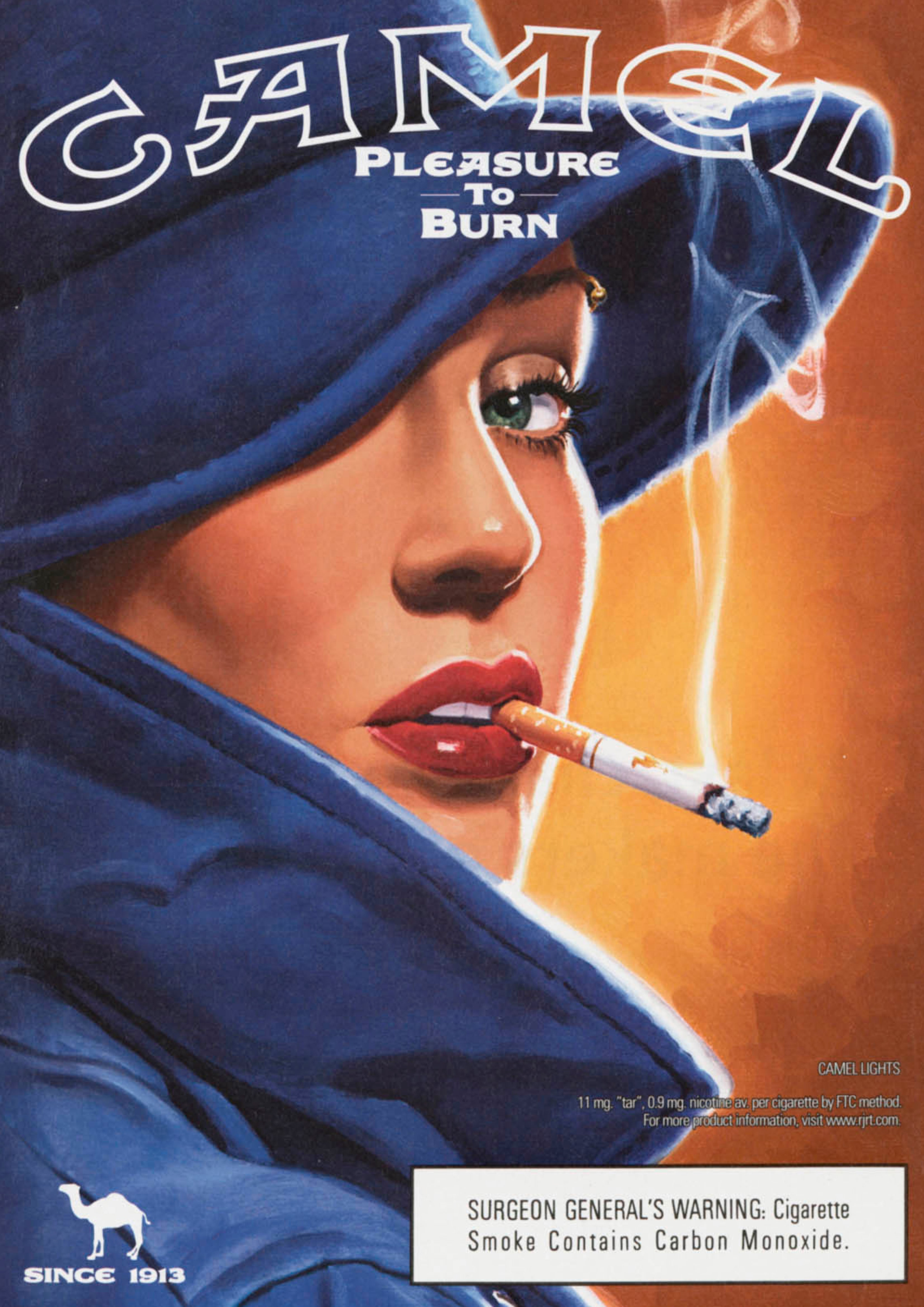 Reproduction Vintage "Camel - Pleasure To Burn" Cigarette Poster