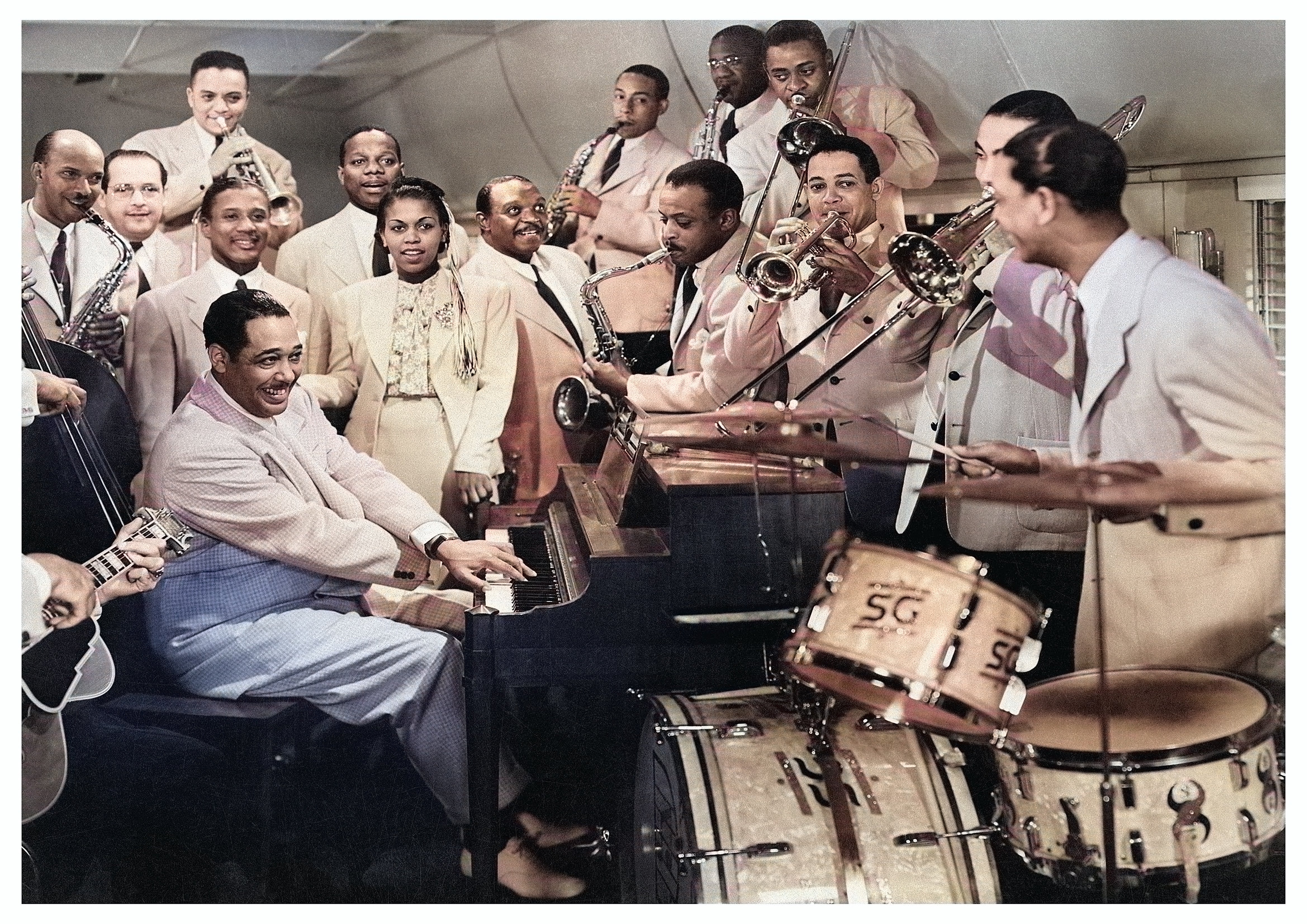 Reproduction Vintage "Duke Ellington" Jazz Music Poster, Size: A2