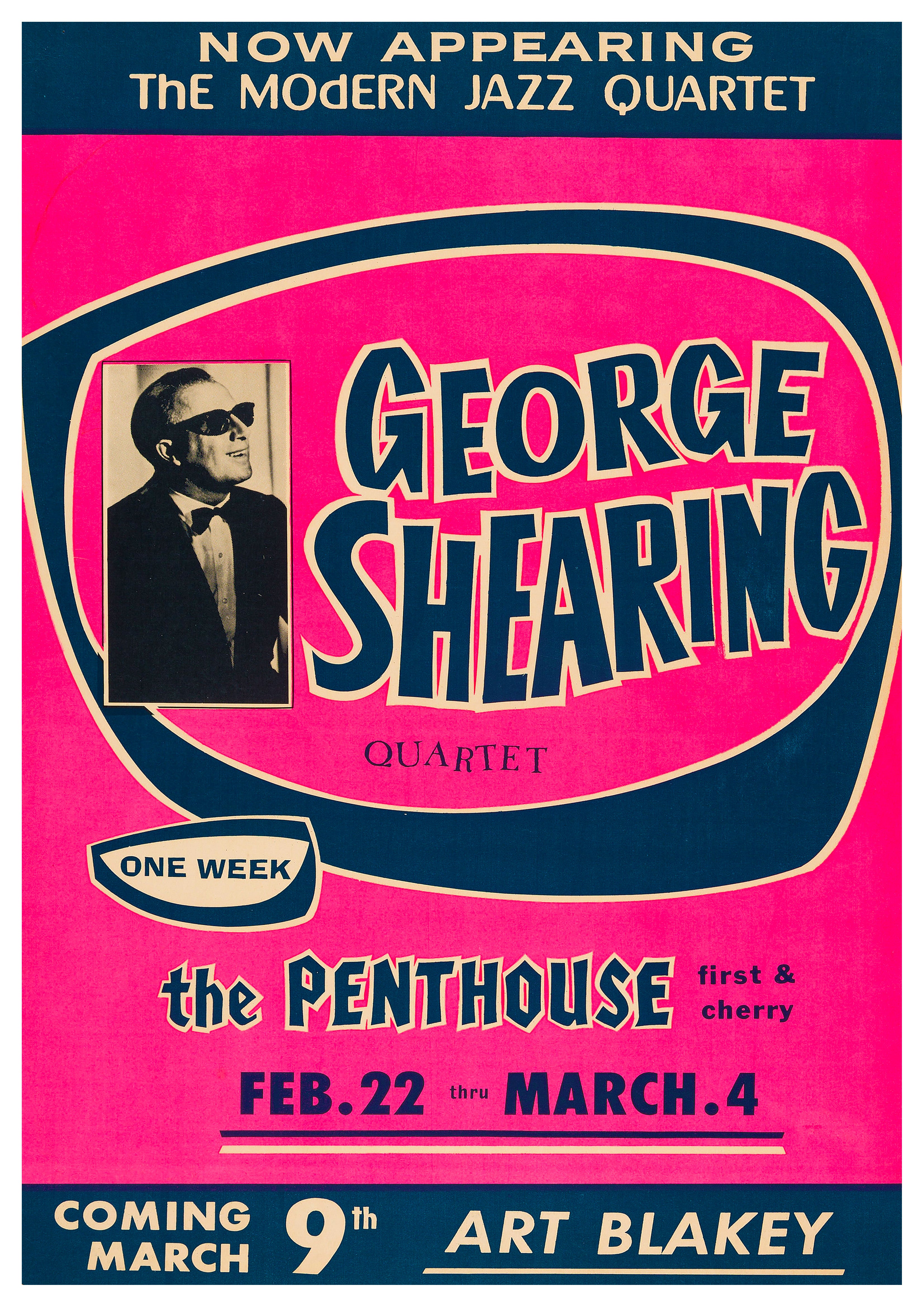 Reproduction Vintage "George Shearing - The Penthouse" Jazz Poster